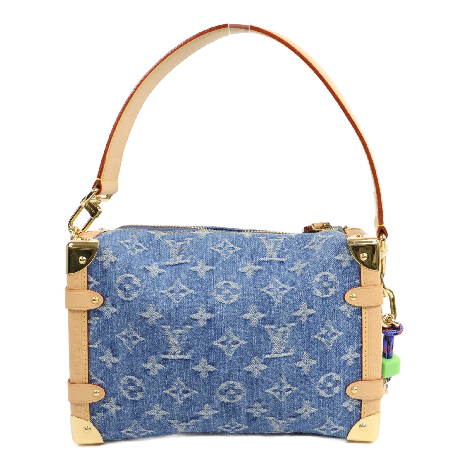 LOUIS VUITTON Monogram Denim Side Trunk MM 手挽肩背兩用袋