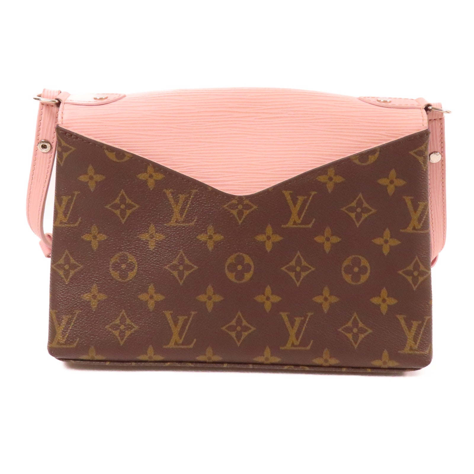 LOUIS VUITTON LV SHW Saint Michel Shoulder Bag M44033 Monogram Epi Brown Pink