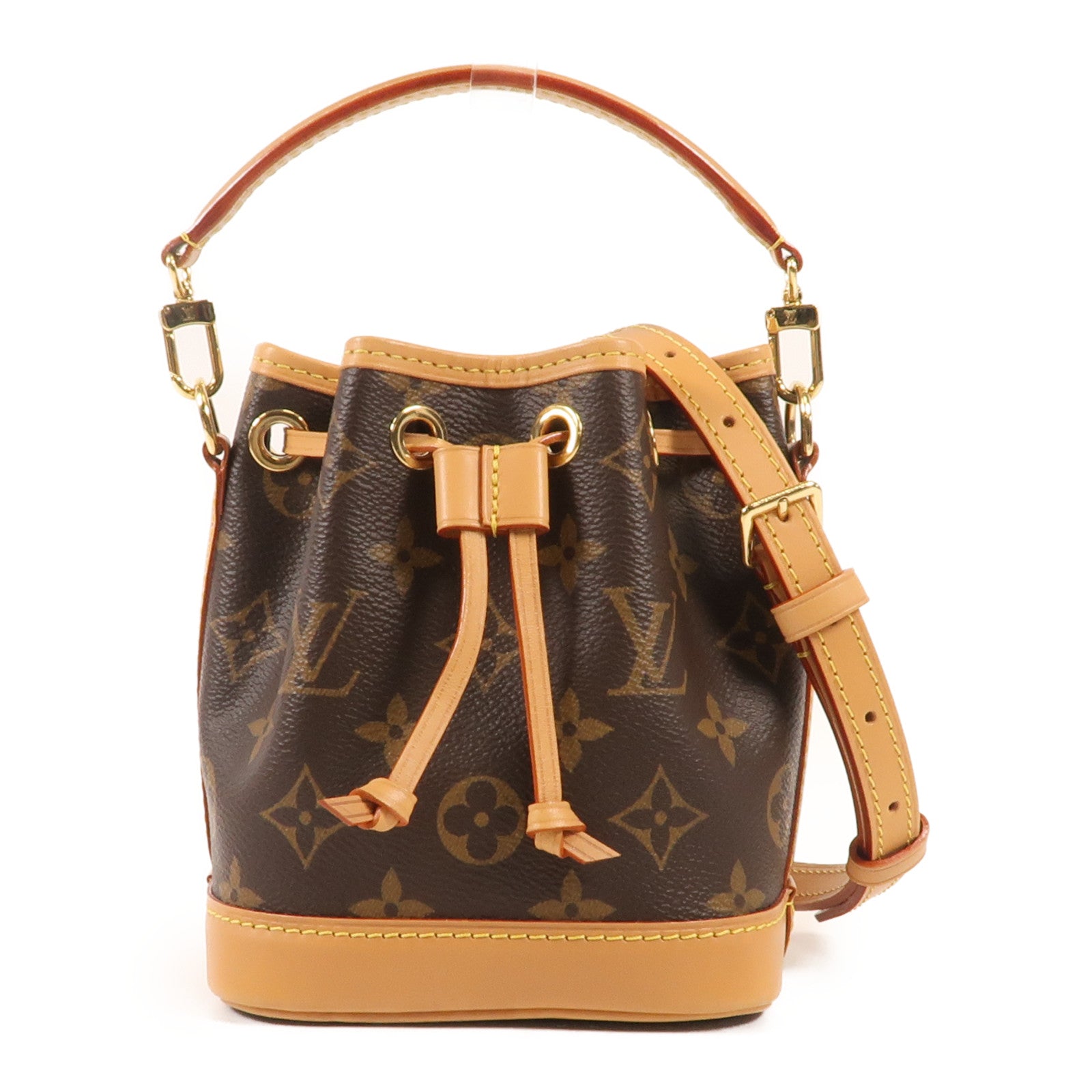 LOUIS VUITTON Monogram Nano Noe金扣手挽肩背兩用袋