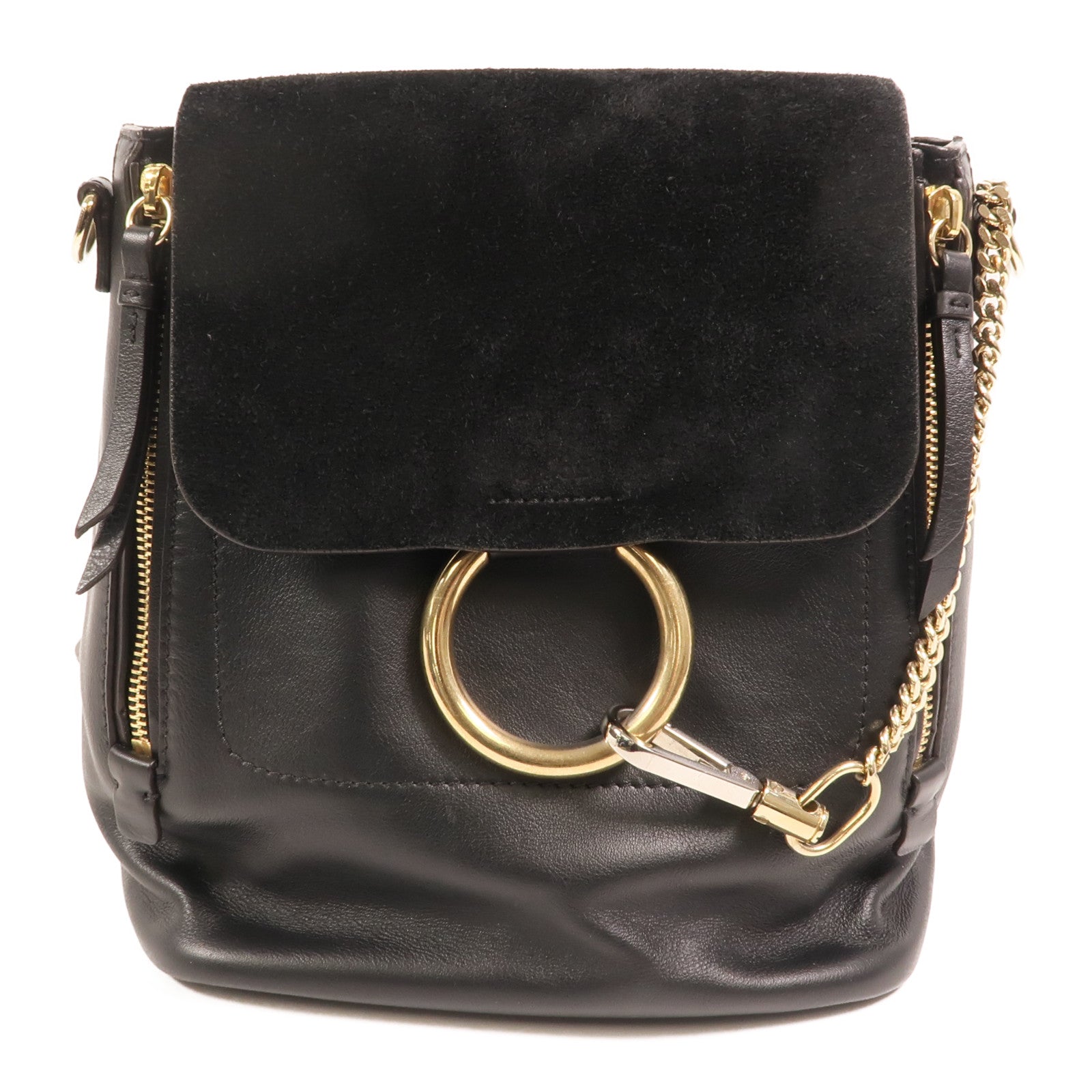 Chloe 麂皮/牛皮皮革Faye Backpack背包