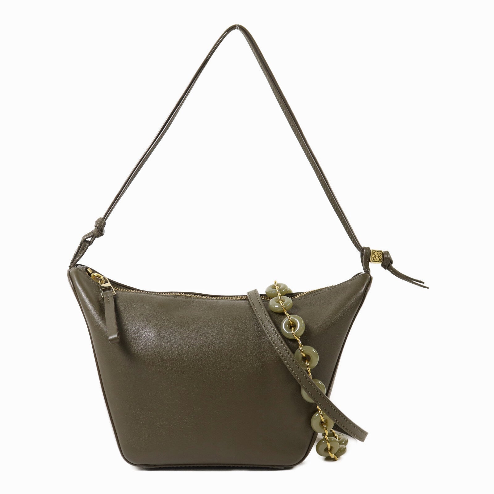 LOEWE 牛皮皮革Mini Hammock Hobo金扣手挽肩背兩用袋