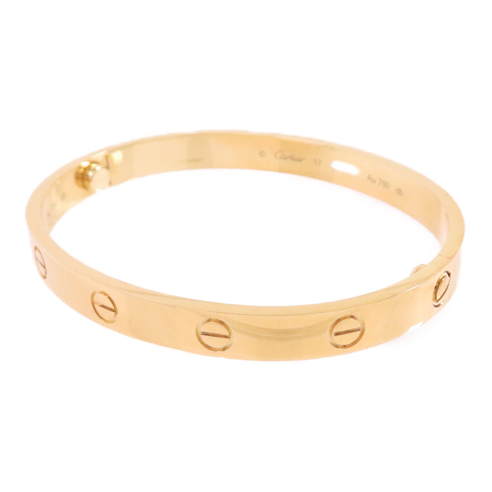 CARTIER【激減優惠】 18K黃金Love Blaceret手鐲Cartier#17