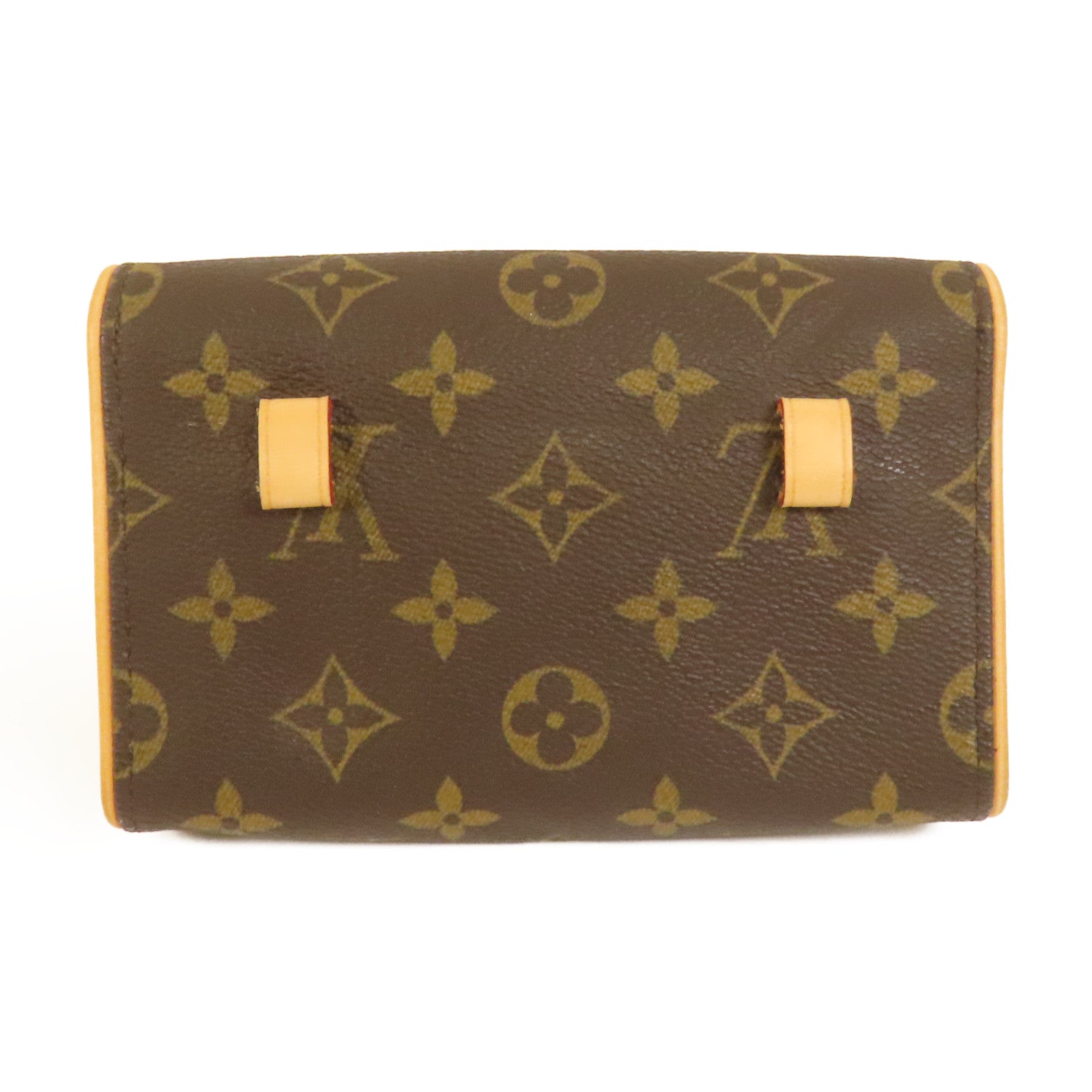 LOUIS VUITTON Monogram Pochette Florentine金扣腰包棕色