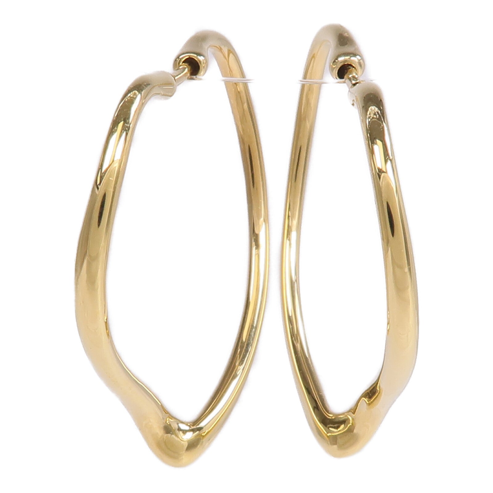 TIFFANY&CO 18K黃金Open Heart Hoop Earrings耳環