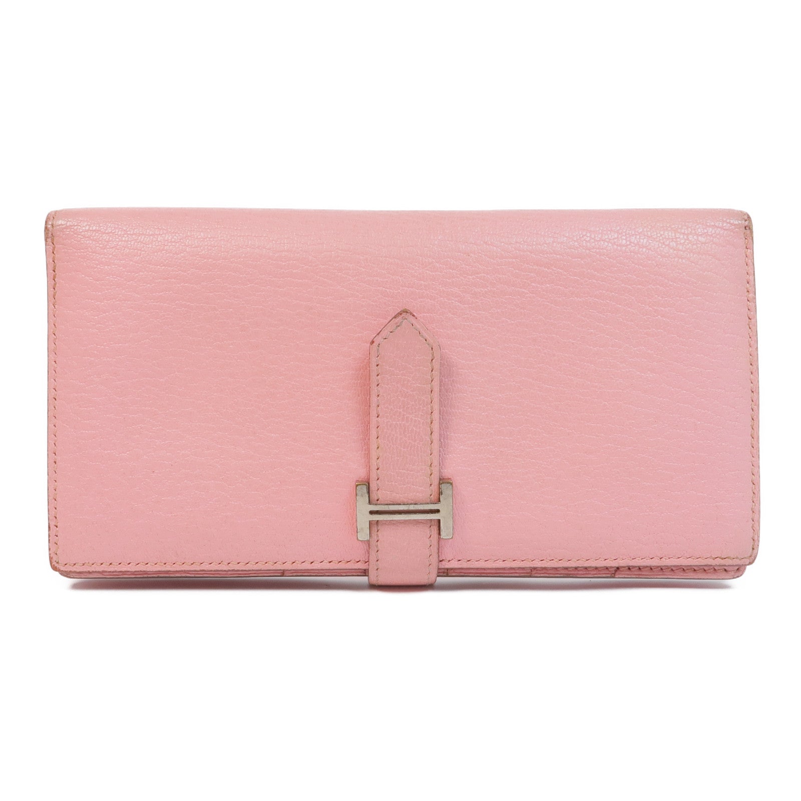 HERMES Chevre皮革Bearn Wallet銀扣長錢包