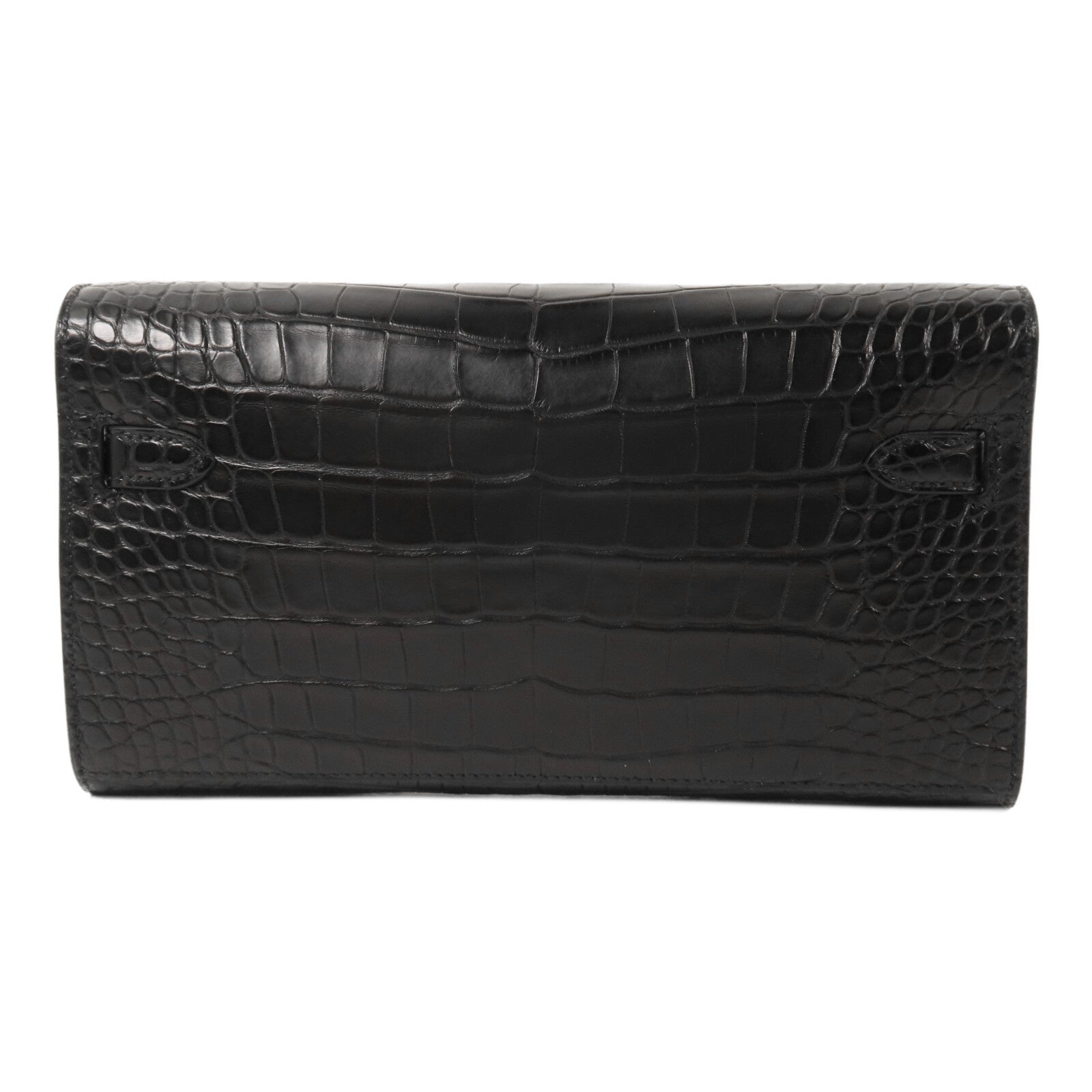 HERMES 鱷魚皮革Kelly To Go肩背袋Noir