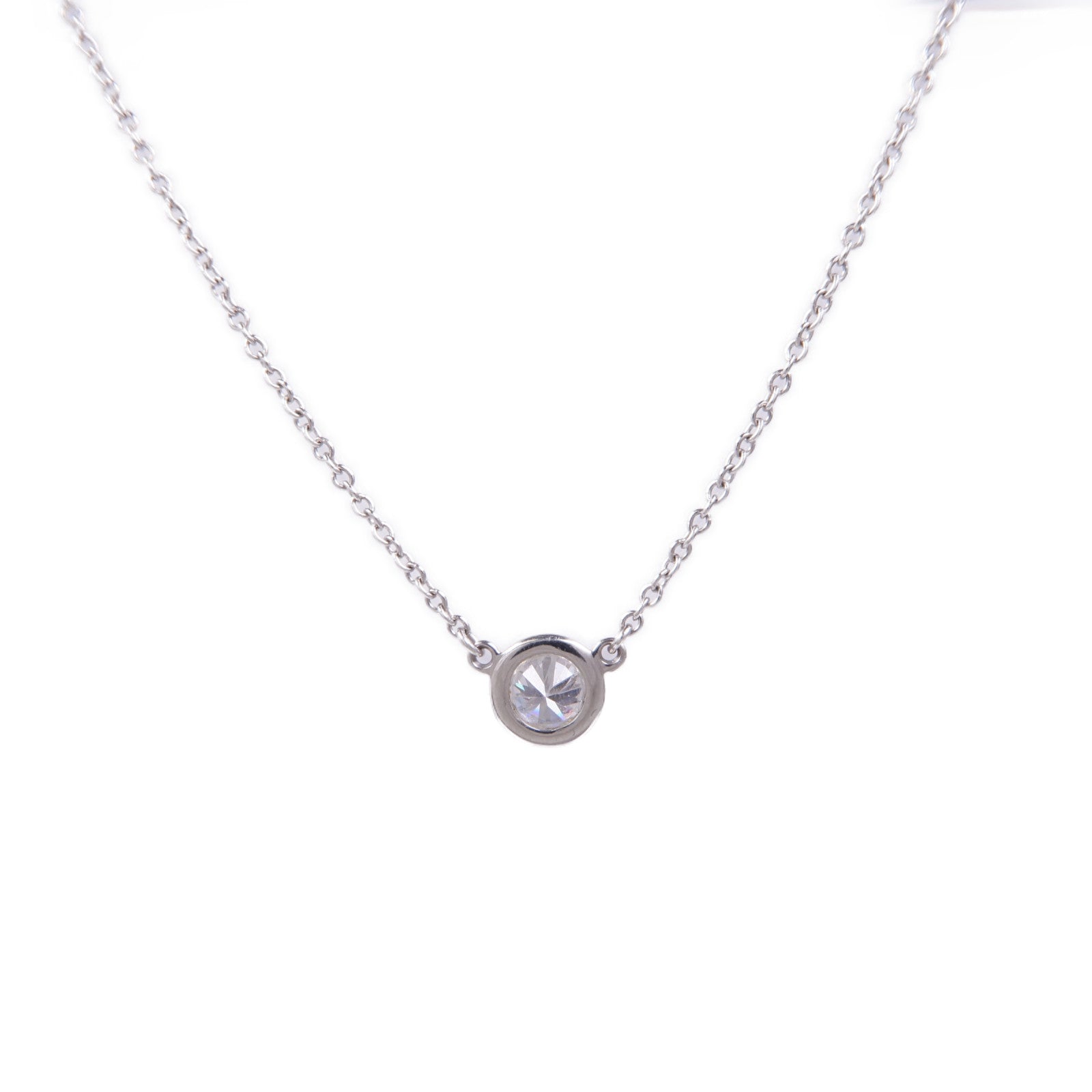 TIFFANY&CO PT950鉑金By the Yard鑽石項鍊