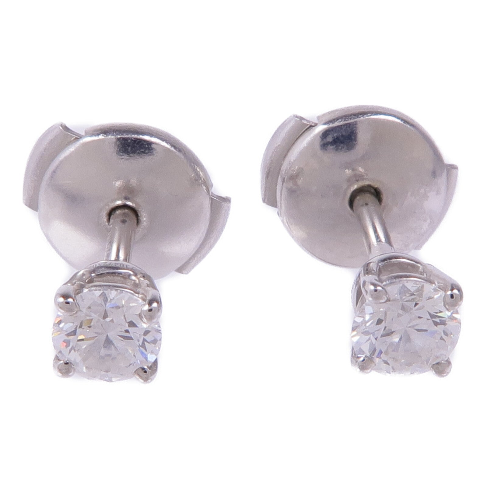 TIFFANY&CO PT950鉑金Solitaire Diamond Stud Earrings鑽石耳環