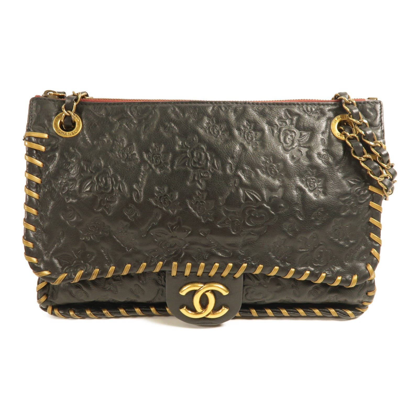 CHANEL 牛皮皮革Chain Shoulder肩背袋