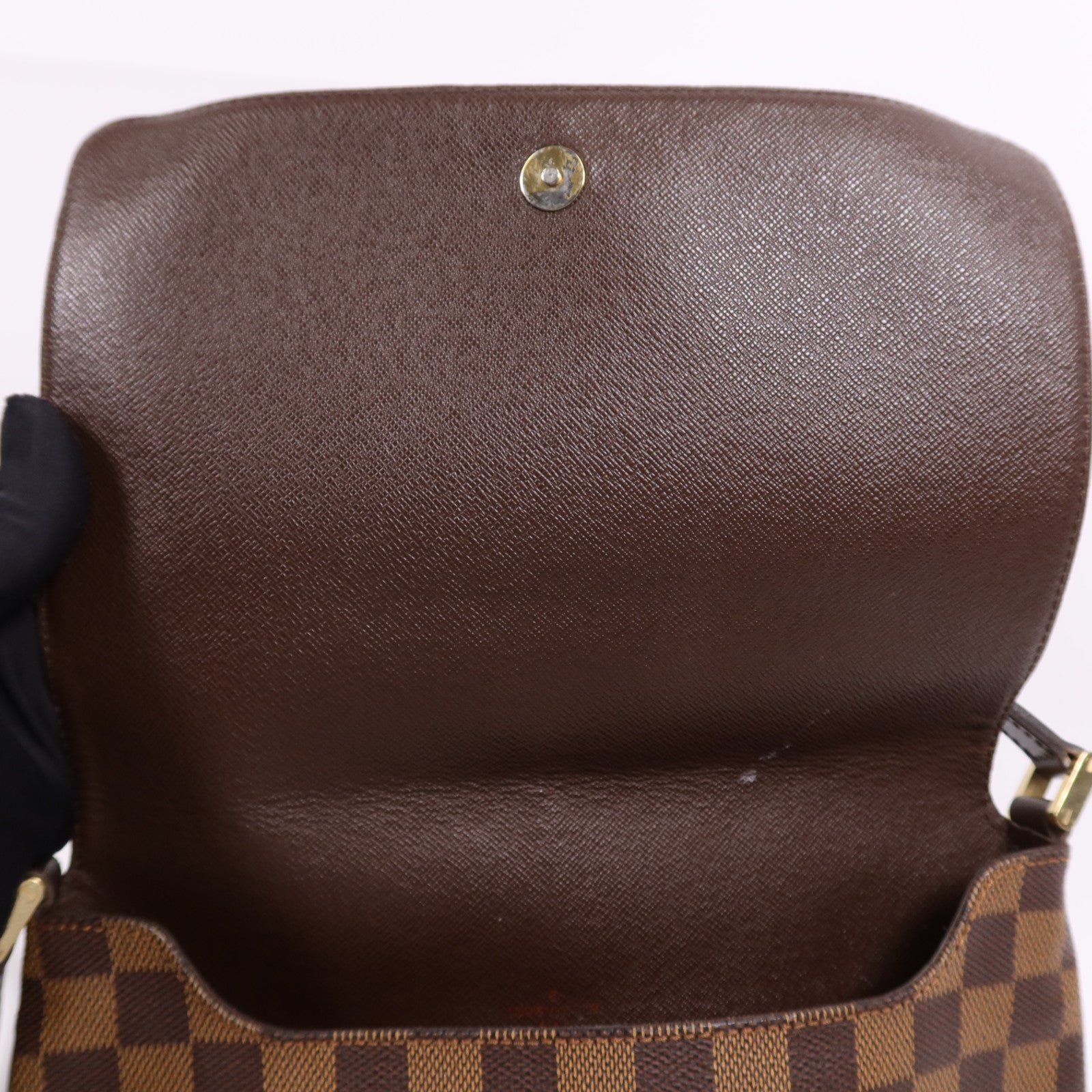 LOUIS VUITTON Damier Musette Tango金扣肩背袋棕色