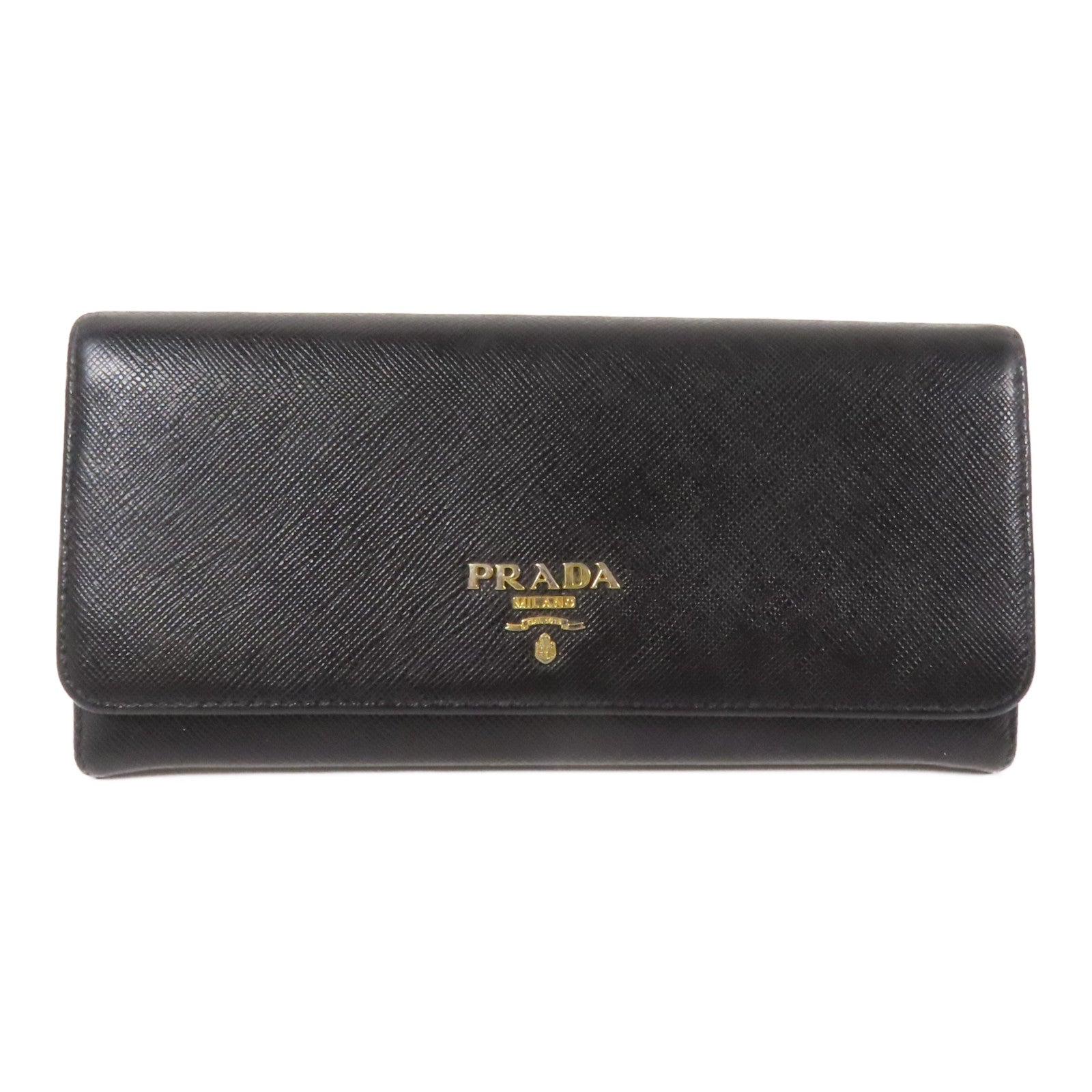 PRADA 【激減優惠】牛皮皮革Long Wallet金扣長1錢包