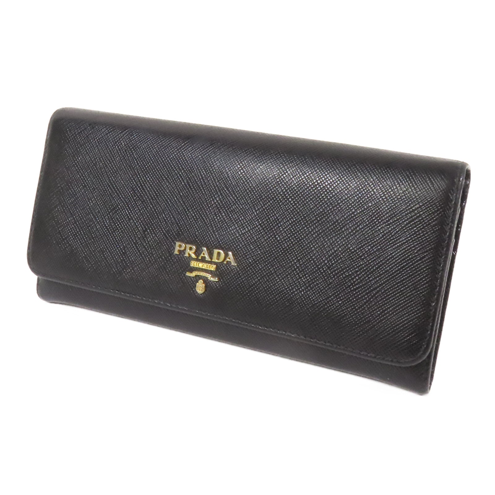 PRADA 牛皮皮革Long Wallet金扣長1錢包