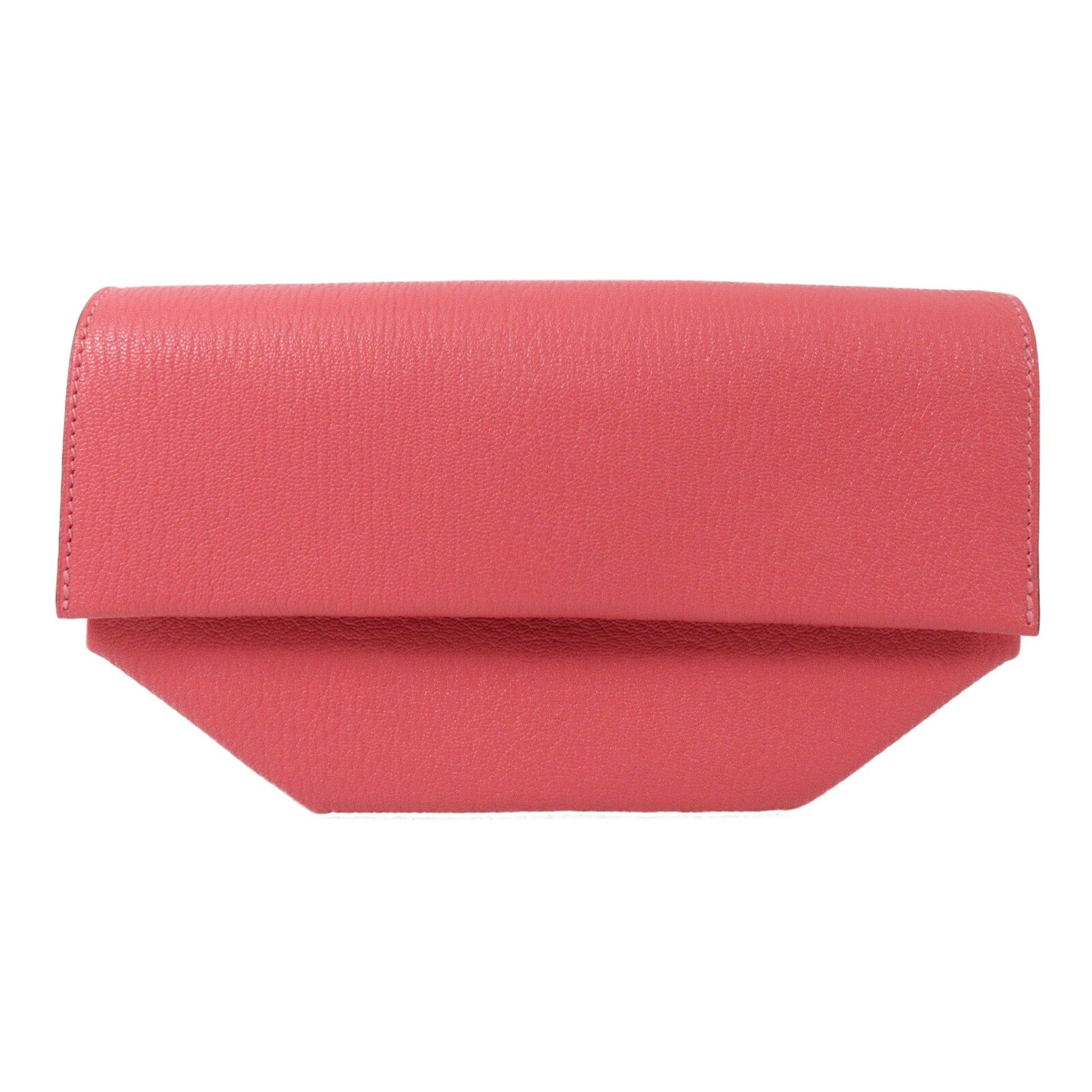 HERMES Chevre皮革Opli Clutch手提包Rose Lipstick