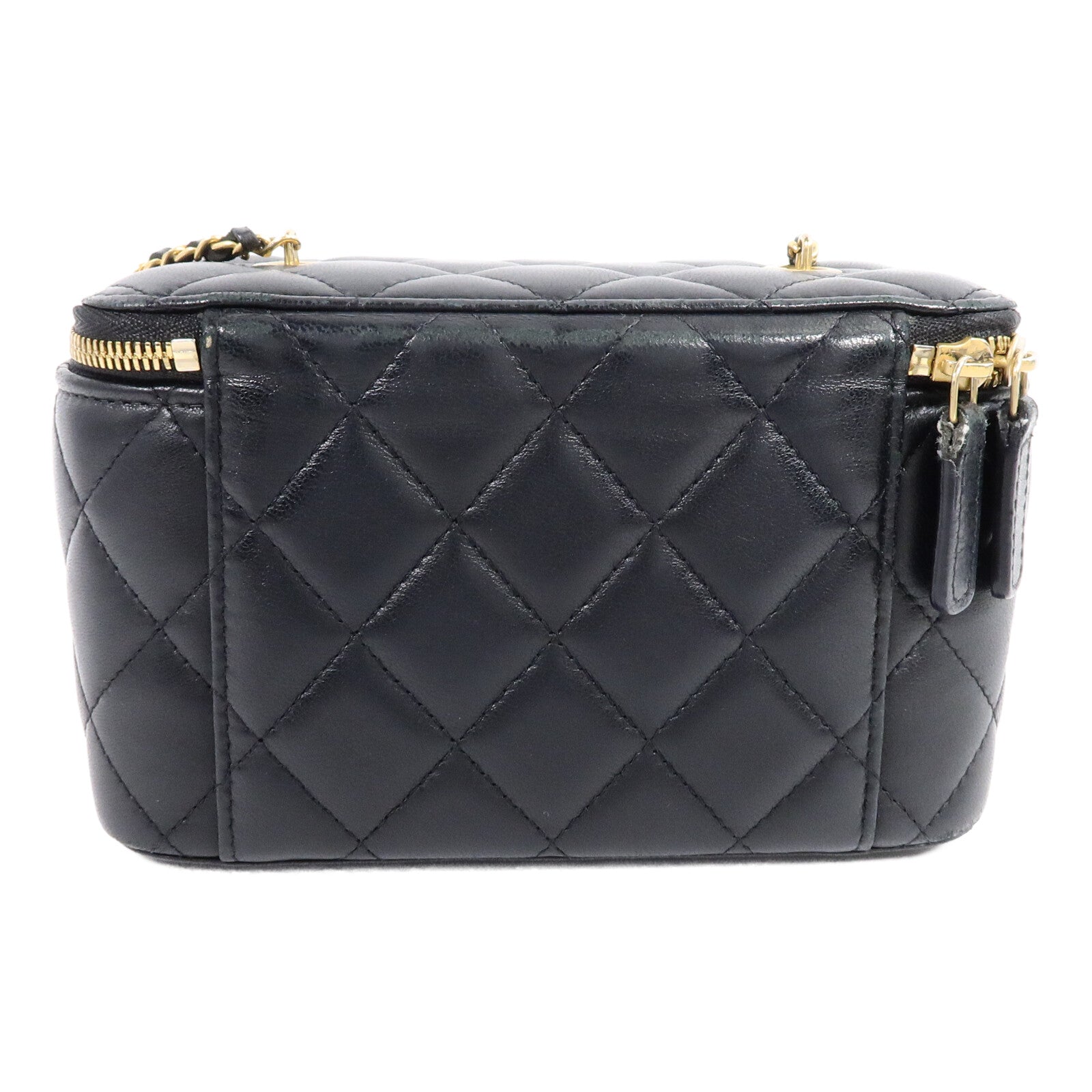 CHANEL 羊皮皮革Vanity Case鏈帶肩背袋