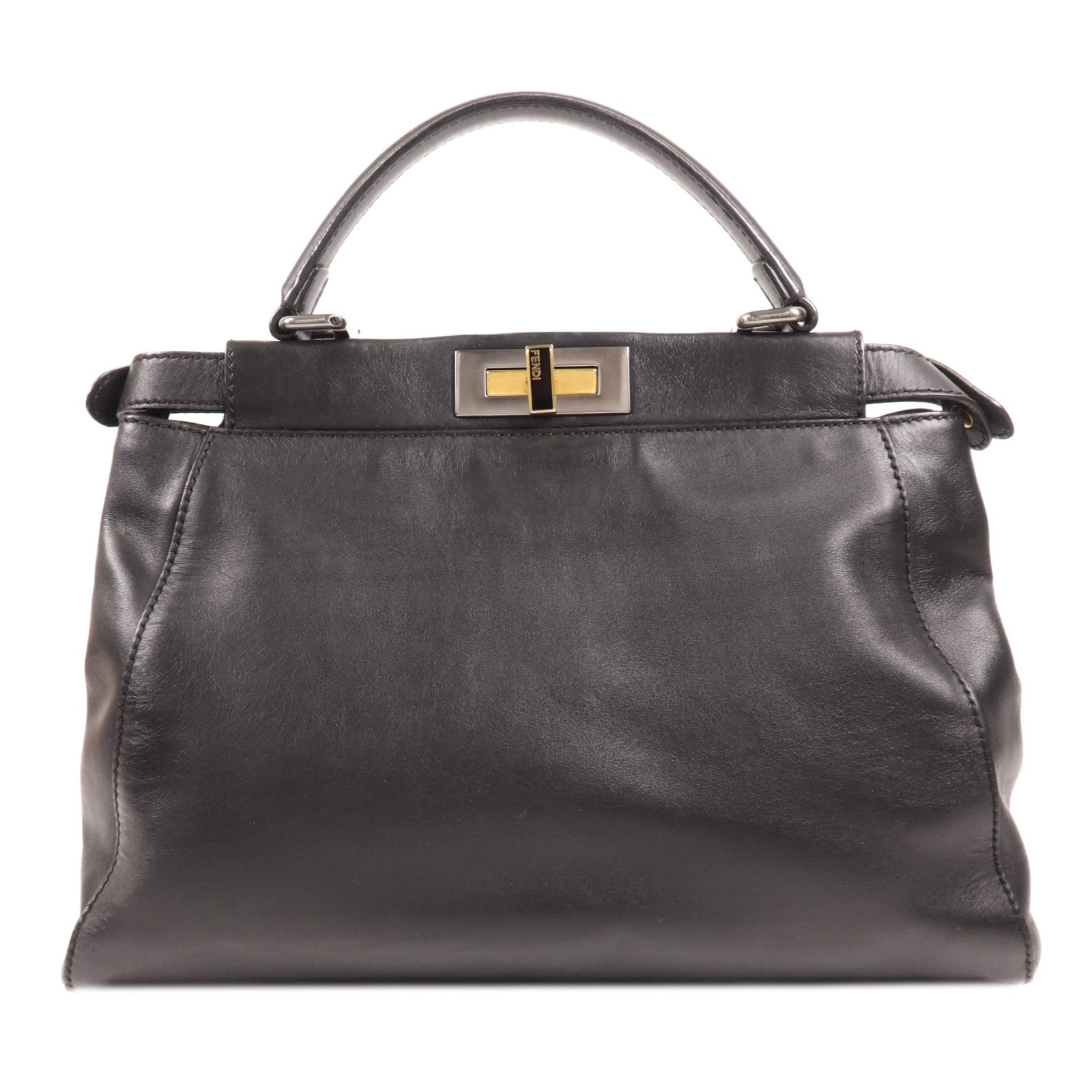 FENDI 牛皮皮革Peekaboo手挽肩背兩用袋