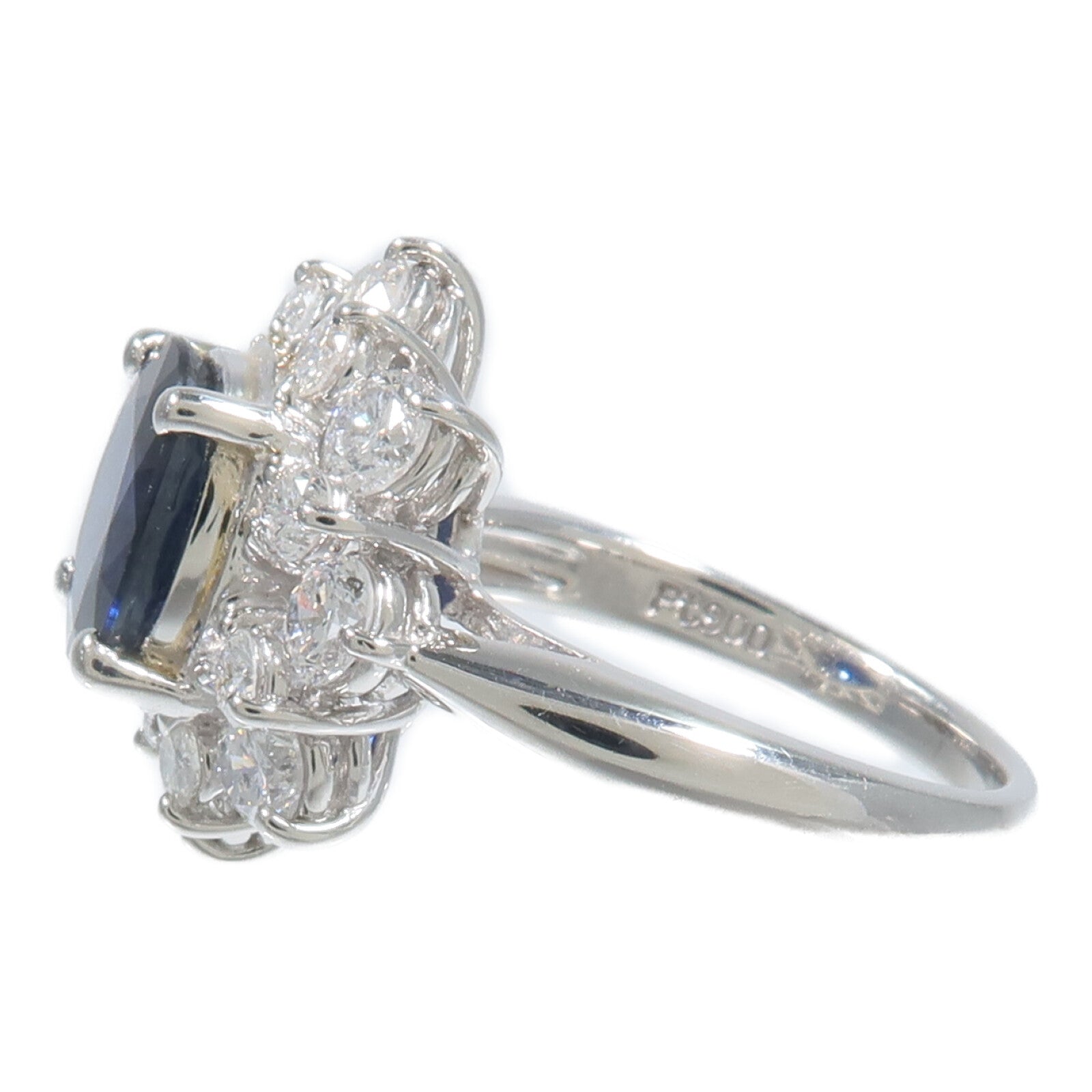 JEWELRY PT900鉑金Sapphire Diamond Ring藍寶石/鑽石戒指