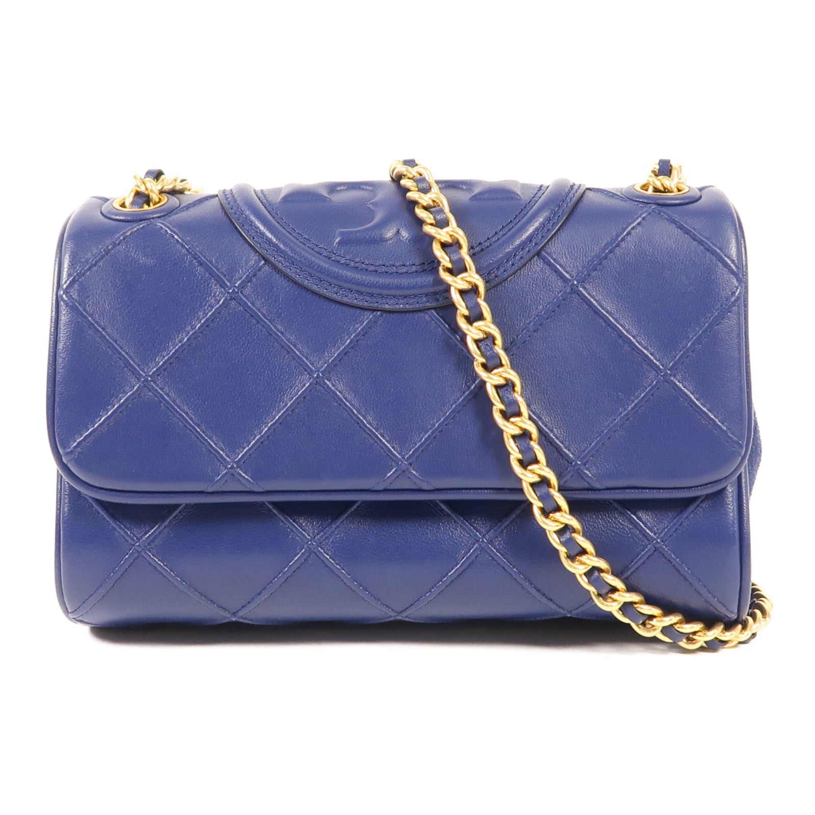 Tory Burch 羊皮皮革Chain Shoulder金扣鏈帶肩背袋