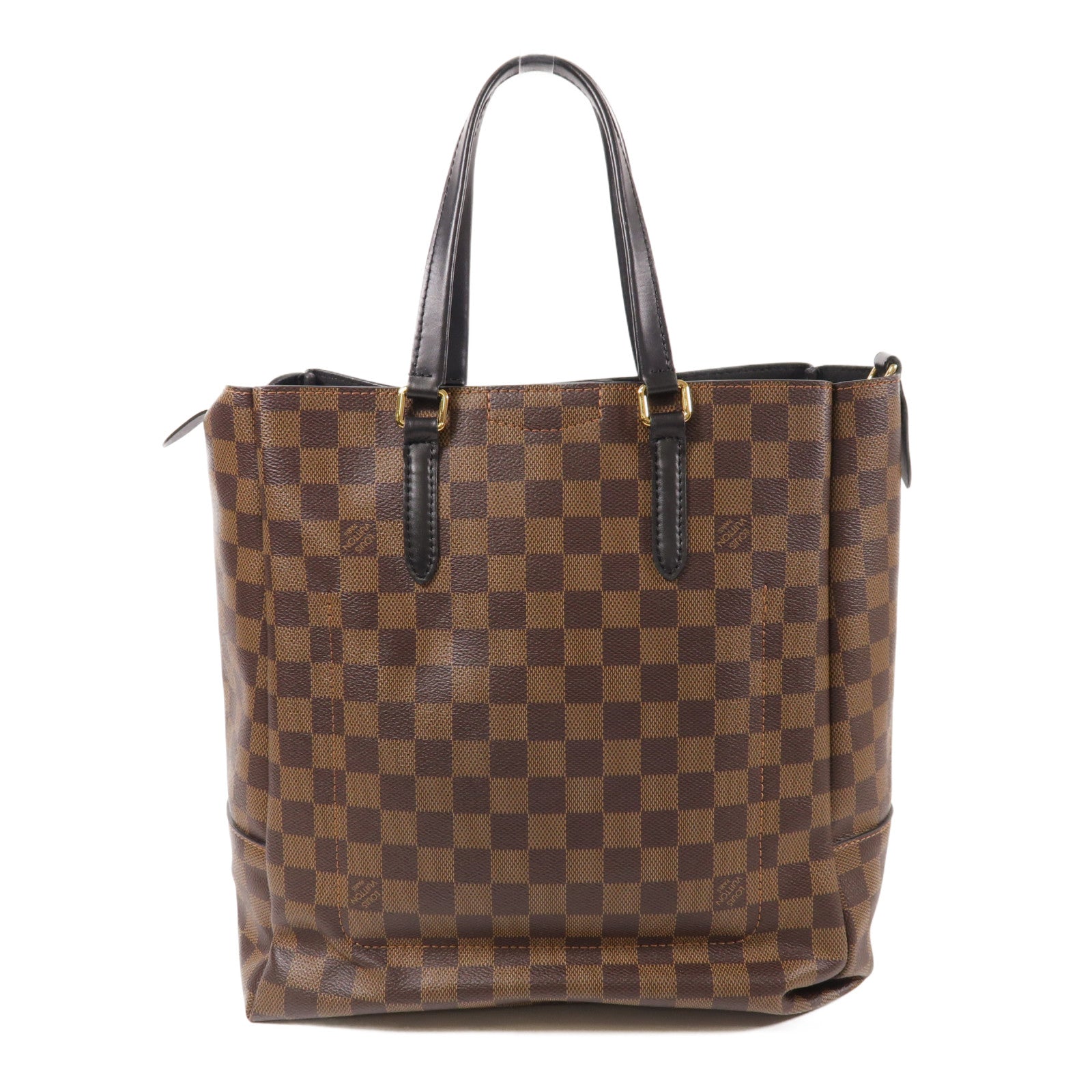 LOUIS VUITTON Damier Belmont金扣手挽肩背兩用袋