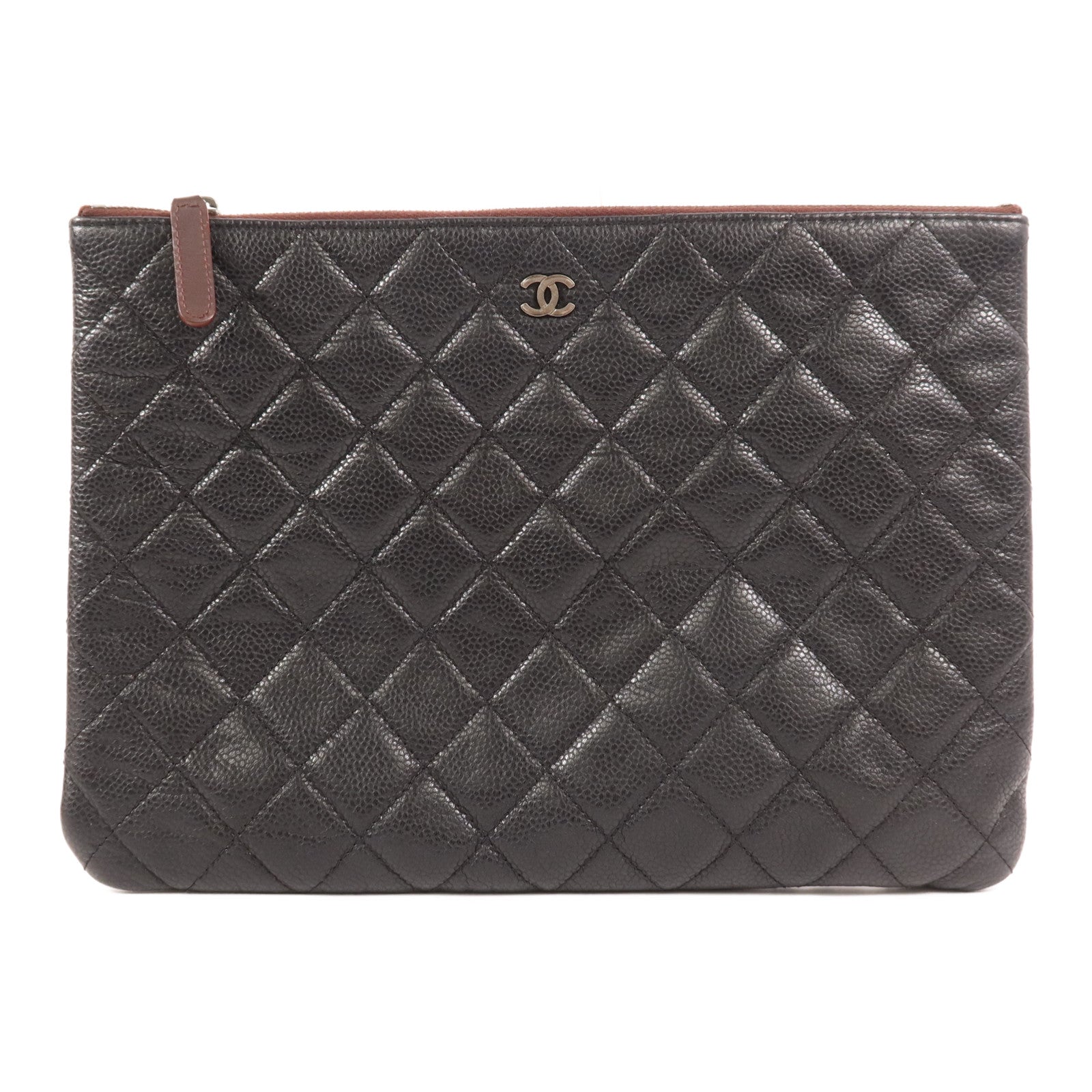 CHANEL 牛皮皮革Clutch金扣手拿包