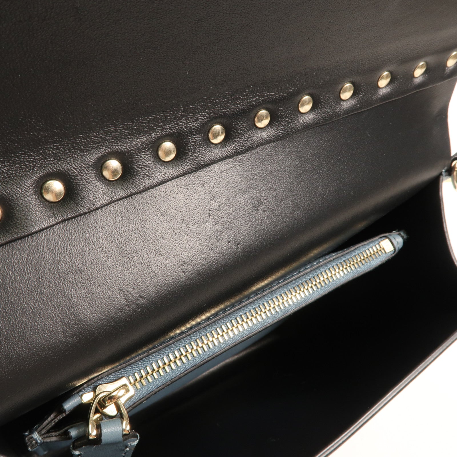 Valentino 牛皮皮革Shoulder Bag銀扣肩背袋