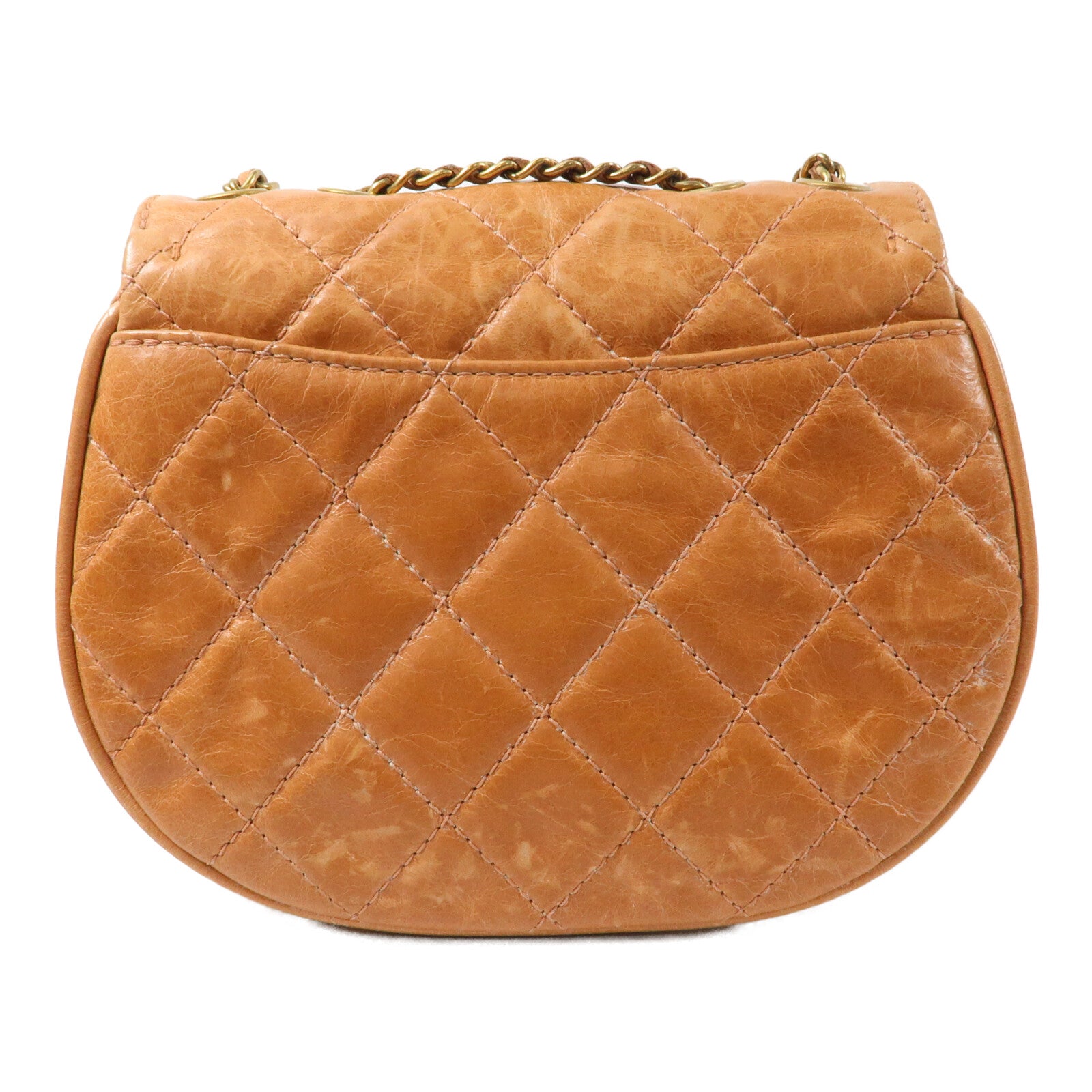 CHANEL 牛皮皮革Shoulder Bag金扣鏈帶肩背袋