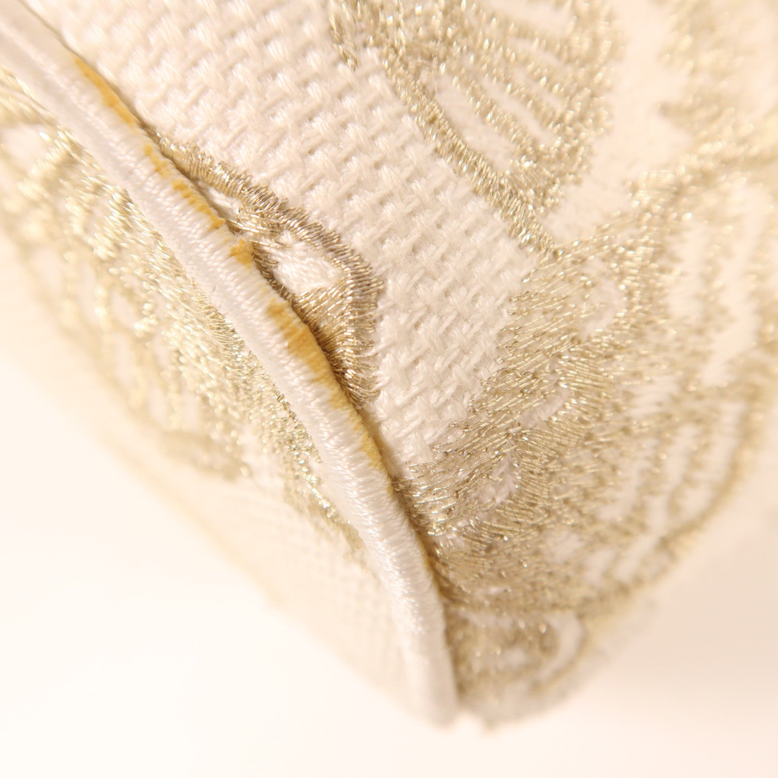 Dior 帆布Hat Basket Gradient Butterflies金扣手挽肩背兩用袋白色/金色