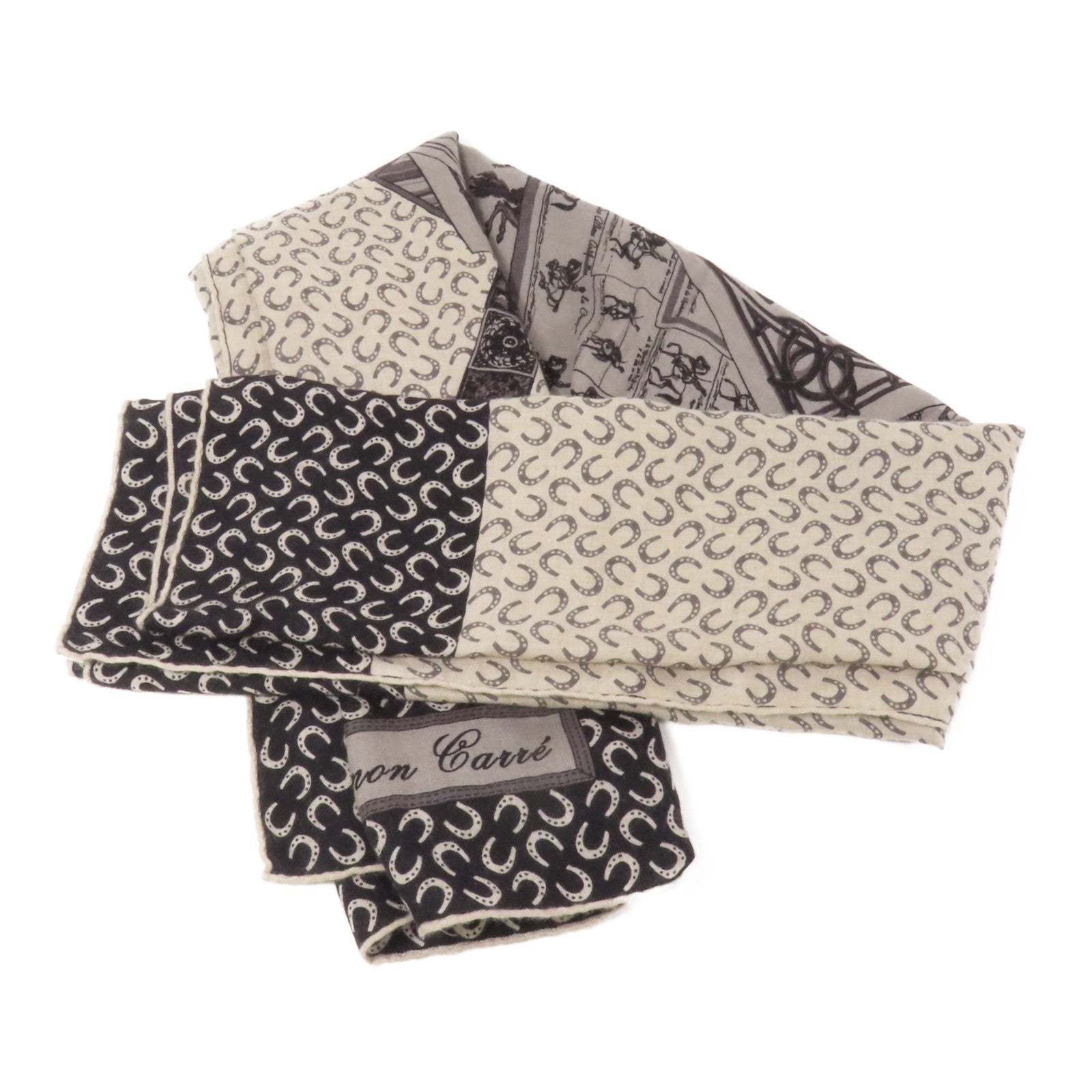 HERMES 羊絨/絲質Scarf 140X140絲巾