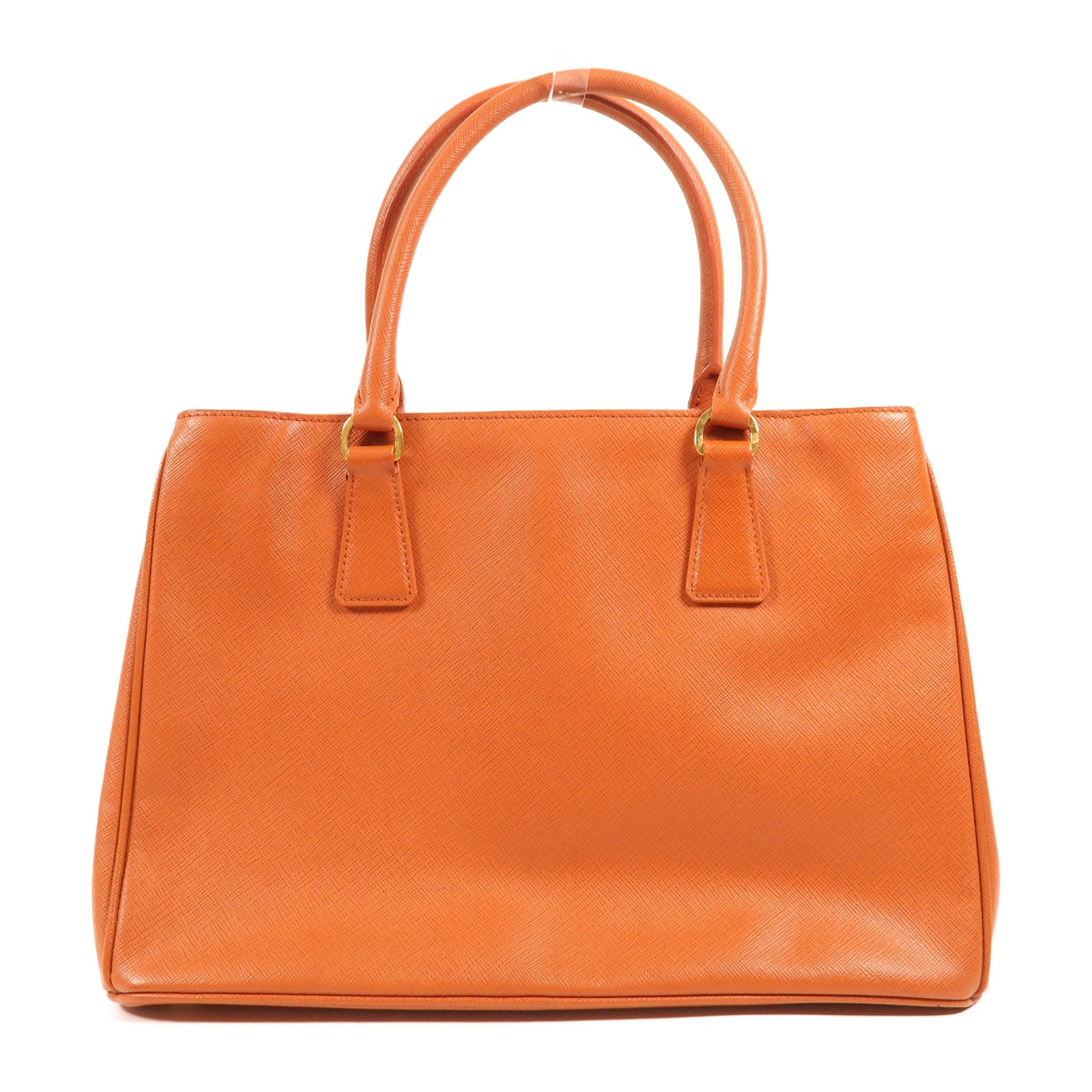 PRADA 牛皮皮革Saffiano Lux金扣手挽肩背兩用袋