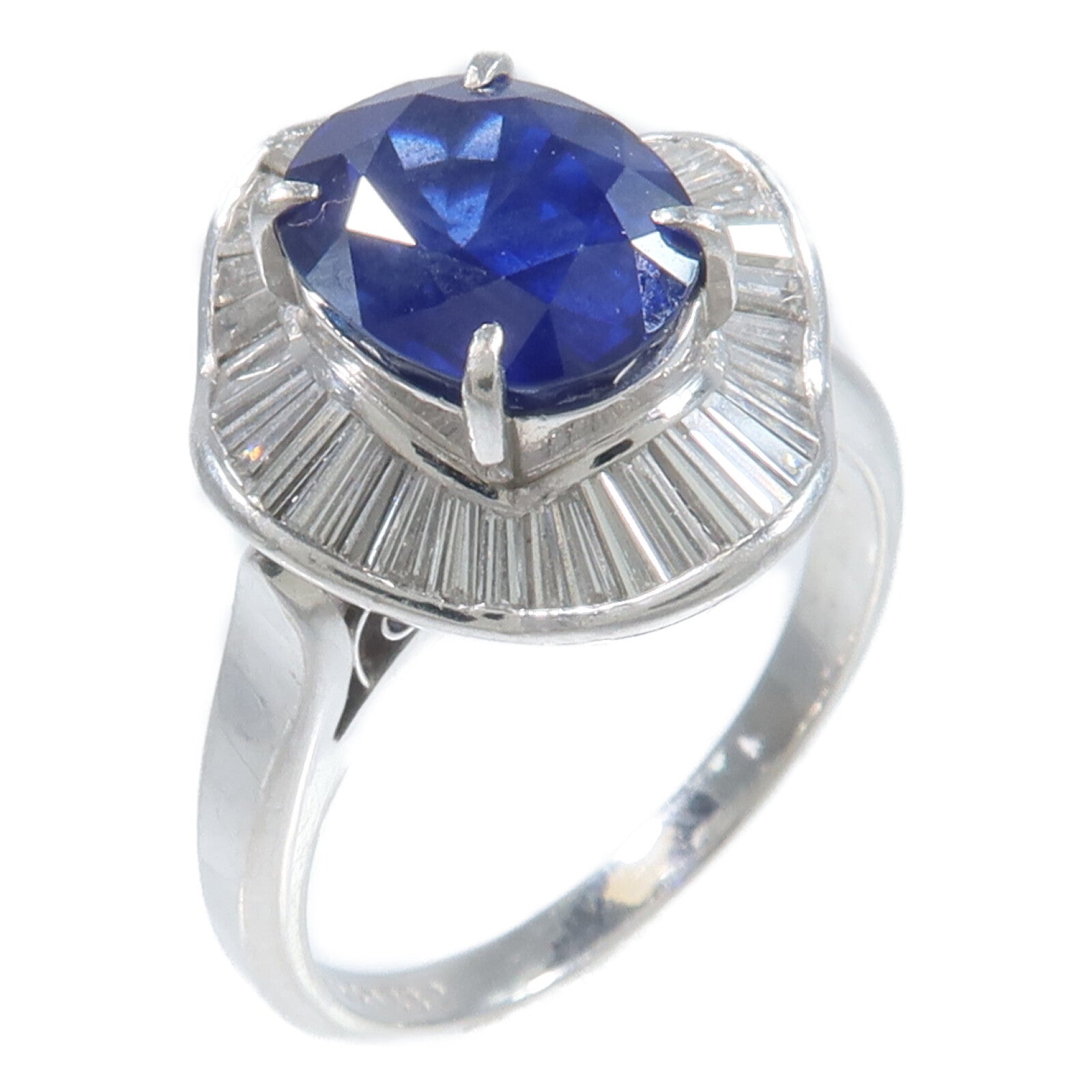 JEWELRY PM900鉑金Sapphire Diamond Ring藍寶石/鑽石戒指