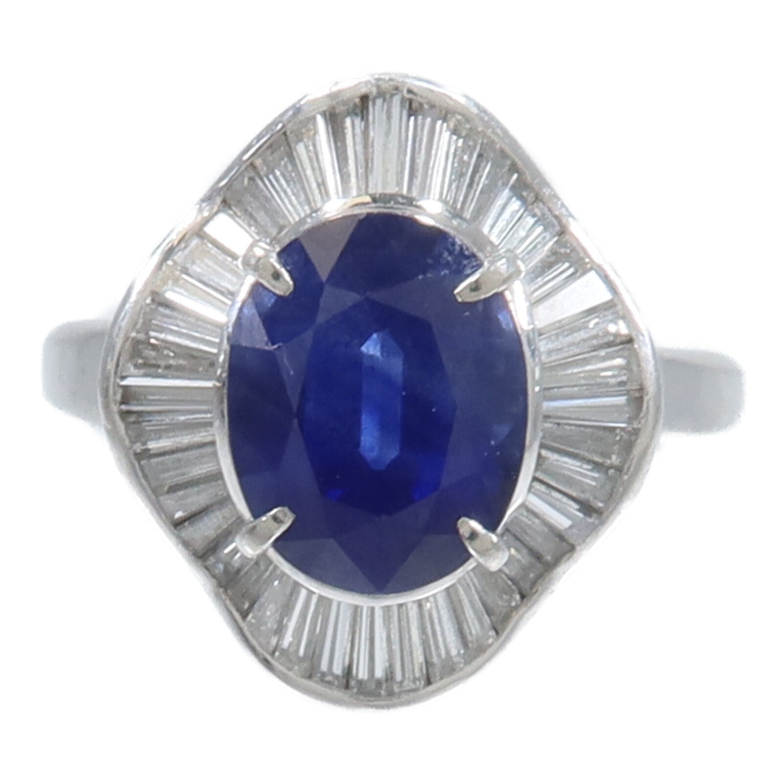 JEWELRY PM900鉑金Sapphire Diamond Ring藍寶石/鑽石戒指