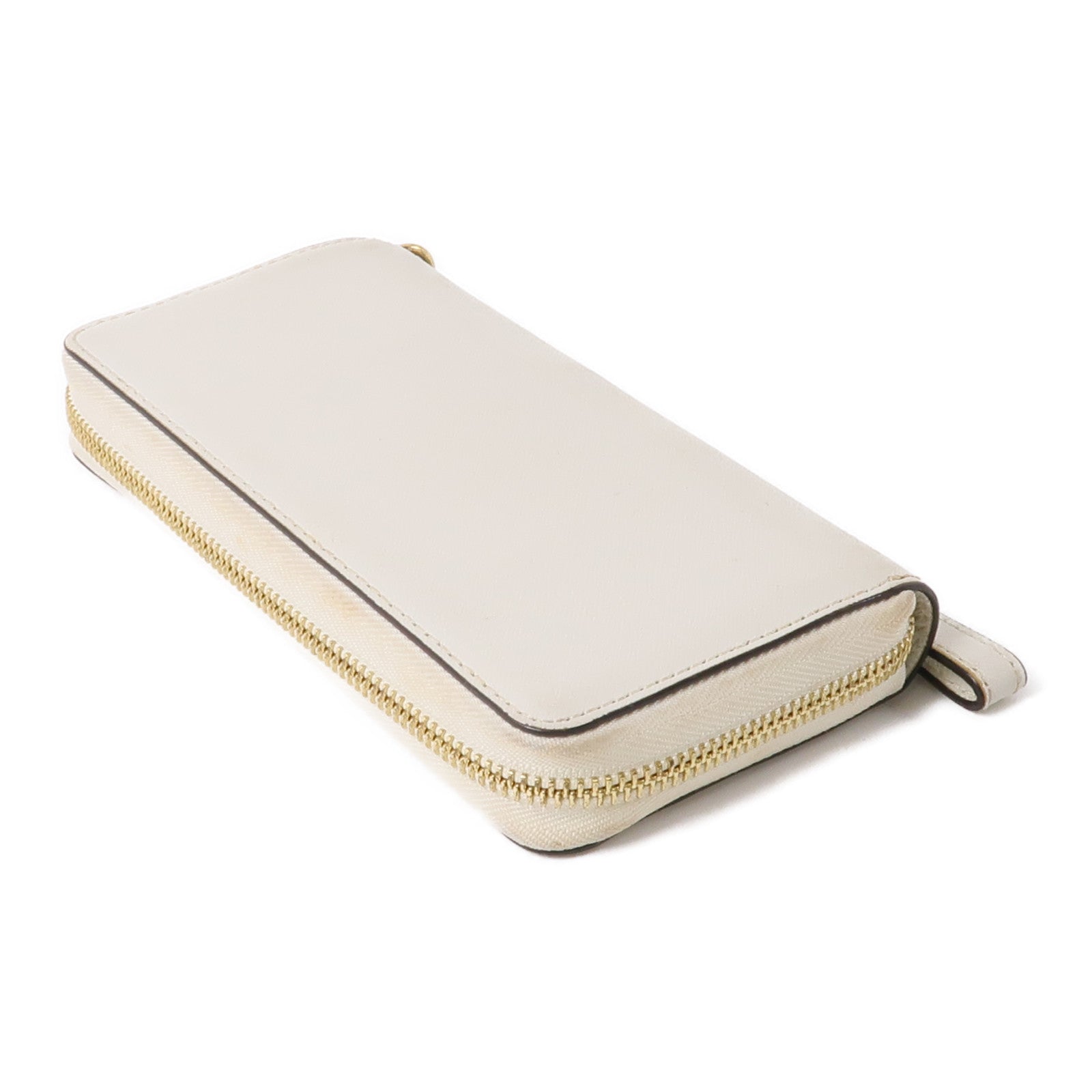 Michael Kors 牛皮皮革Long Wallet金扣長錢包白色