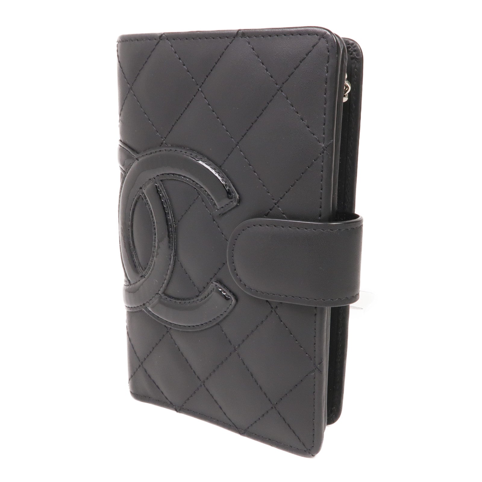 CHANEL 牛皮皮革Cambon Wallet銀扣錢包