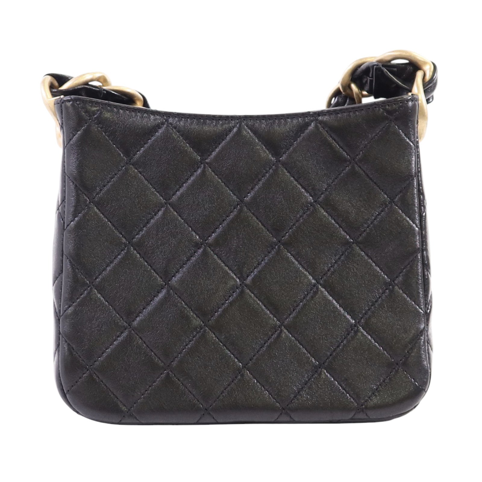 CHANEL 【激減優惠】羊皮皮革Hobo Bag金扣鏈帶肩背袋