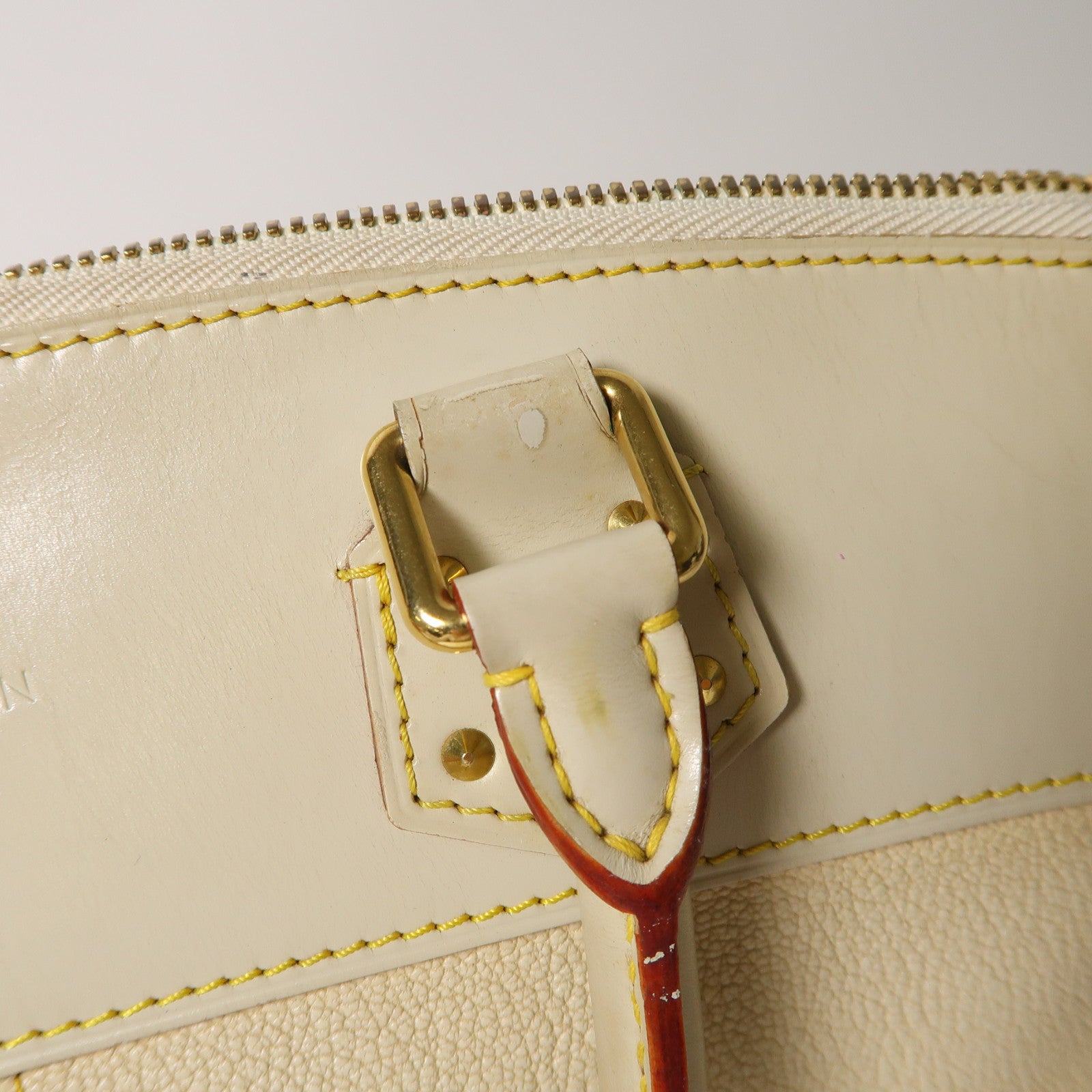 LOUIS VUITTON LV GHW Lockit PM Handbag Suhali Leather M91887 Beige