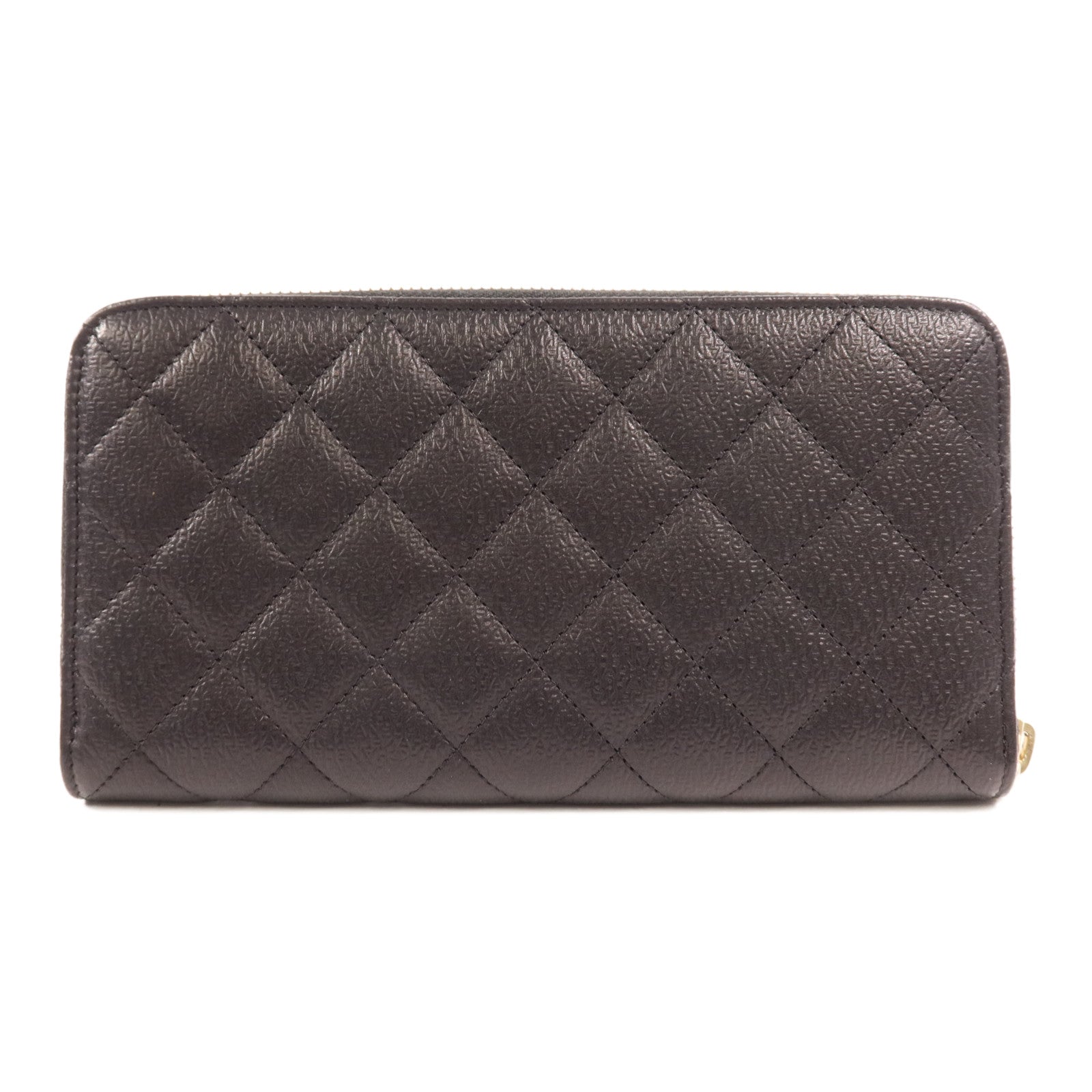 CHANEL 牛皮皮革Long Wallet金扣長錢包