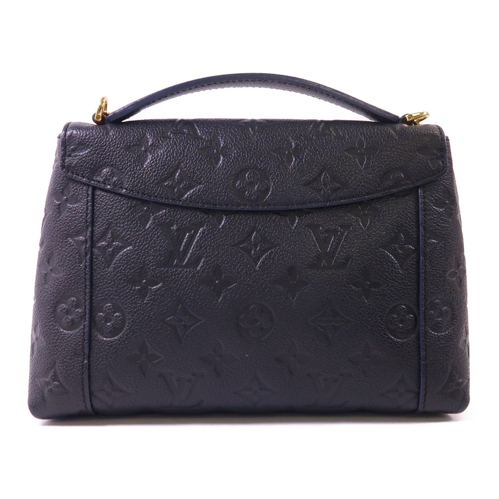 LOUIS VUITTON Monogram Empreinte Blanche BB金扣手挽肩背兩用袋