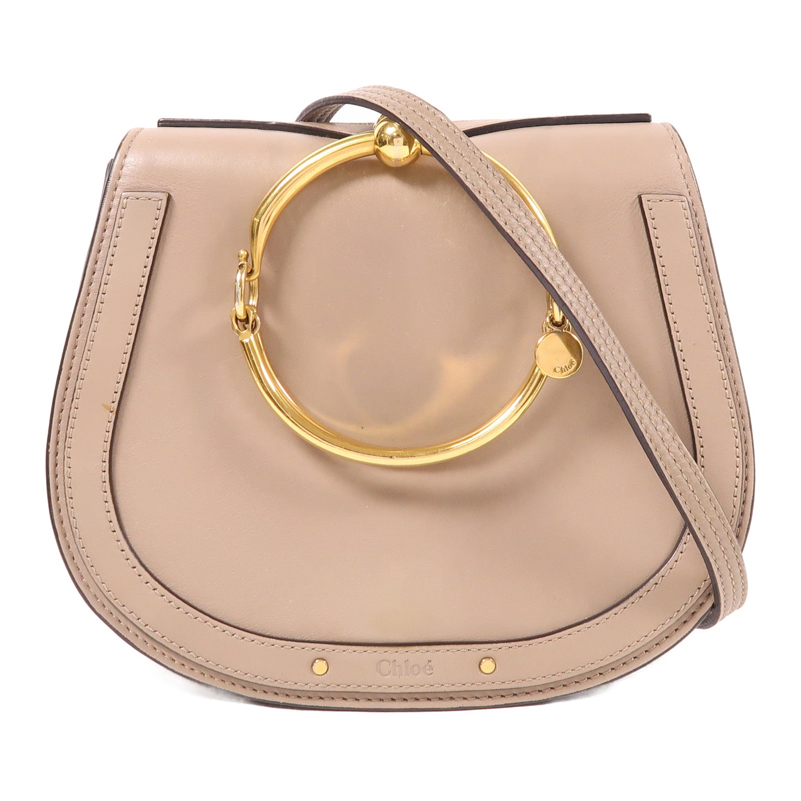 Chloe 【激減優惠】牛皮皮革Nile Bag金扣肩背袋