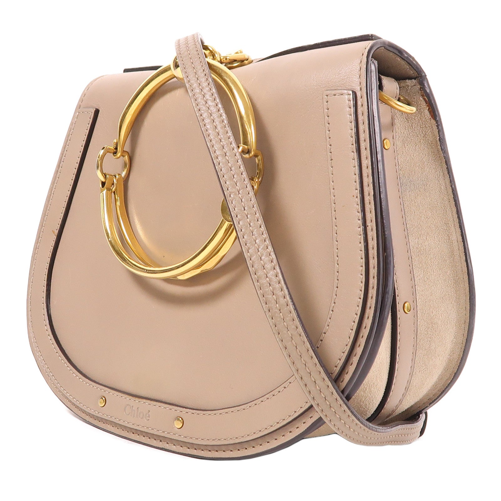 Chloe 牛皮皮革Nile Bag金扣肩背袋
