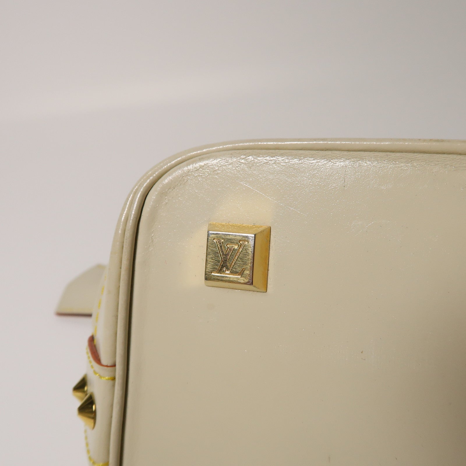 LOUIS VUITTON LV GHW Lockit PM Handbag Suhali Leather M91887 Beige