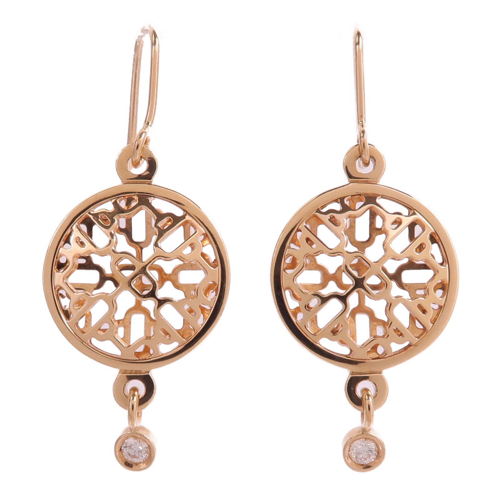 HERMES 18K玫瑰金Chaine D'Ancre Earrings耳環