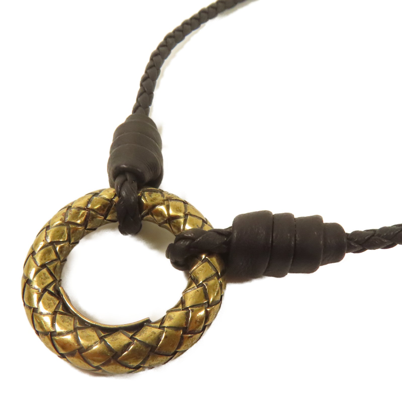 BOTTEGA VENETA 金屬/皮革Necklace項鍊