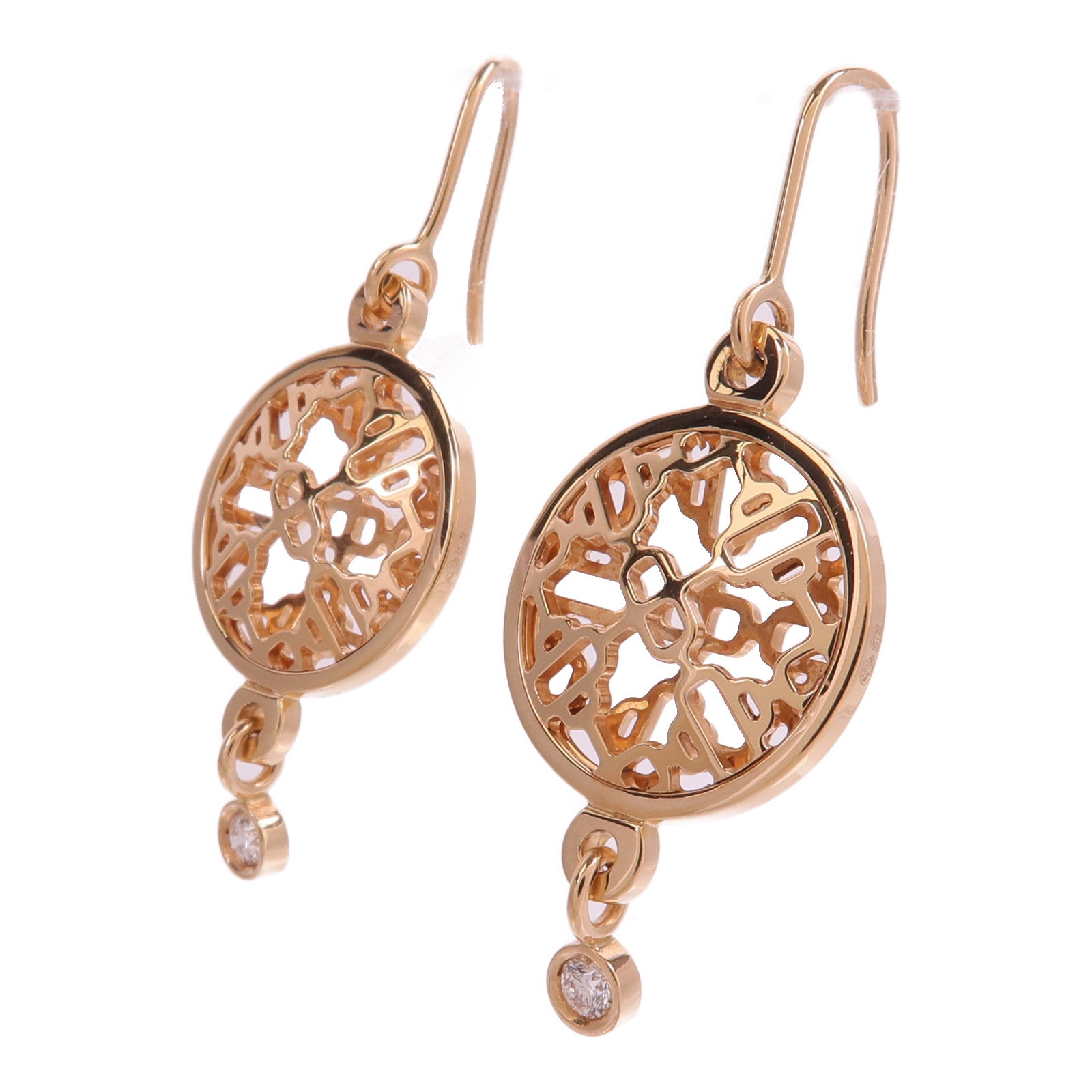 HERMES 18K玫瑰金Chaine D'Ancre Earrings耳環