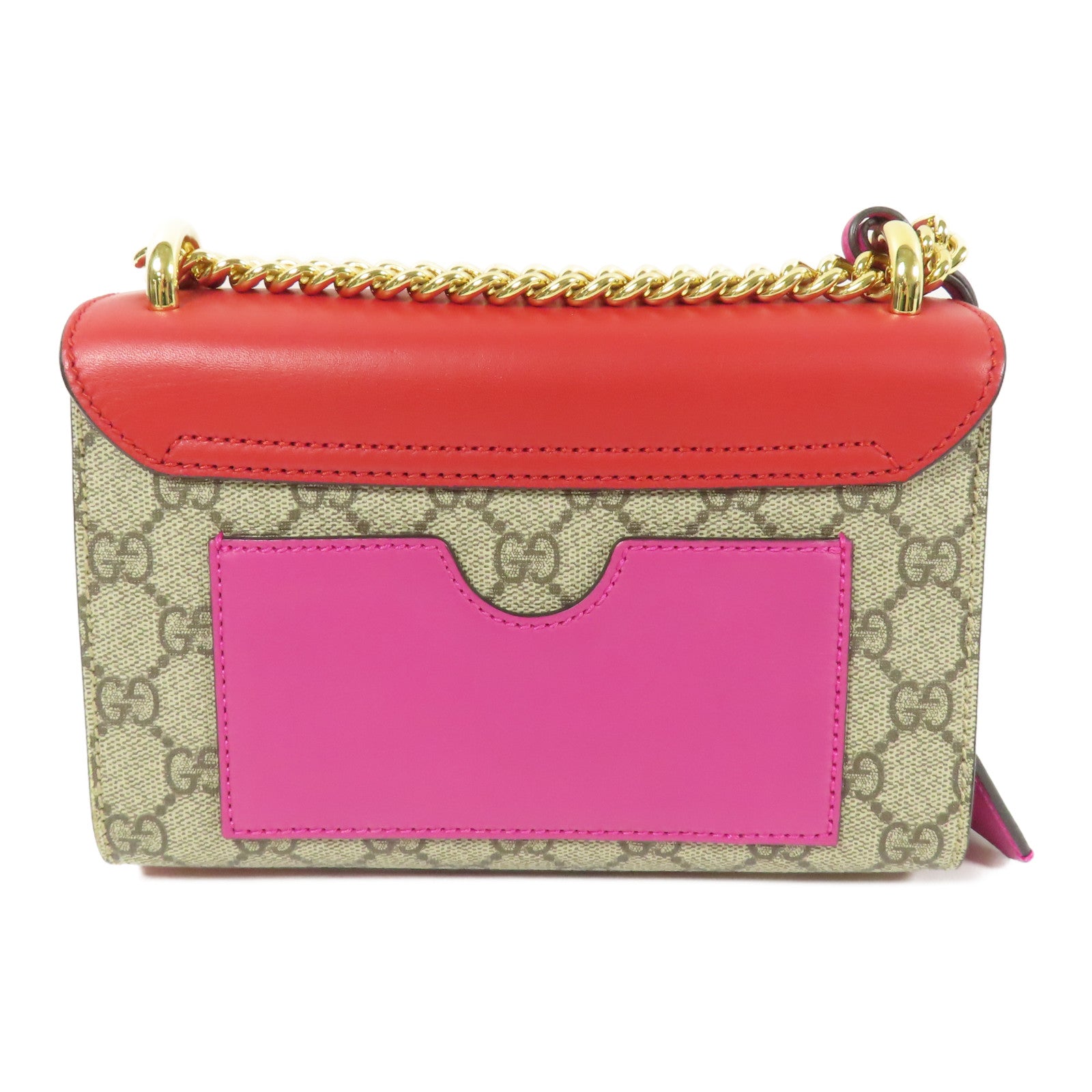 GUCCI 塗層帆布Paddle Lock Small金扣肩背袋