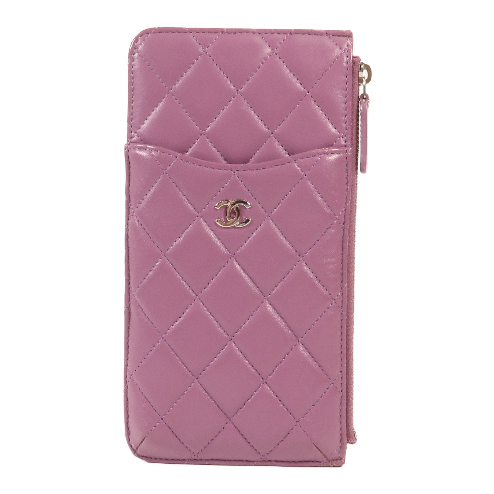 CHANEL 羊皮皮革Clutch Bag銀扣手拿包