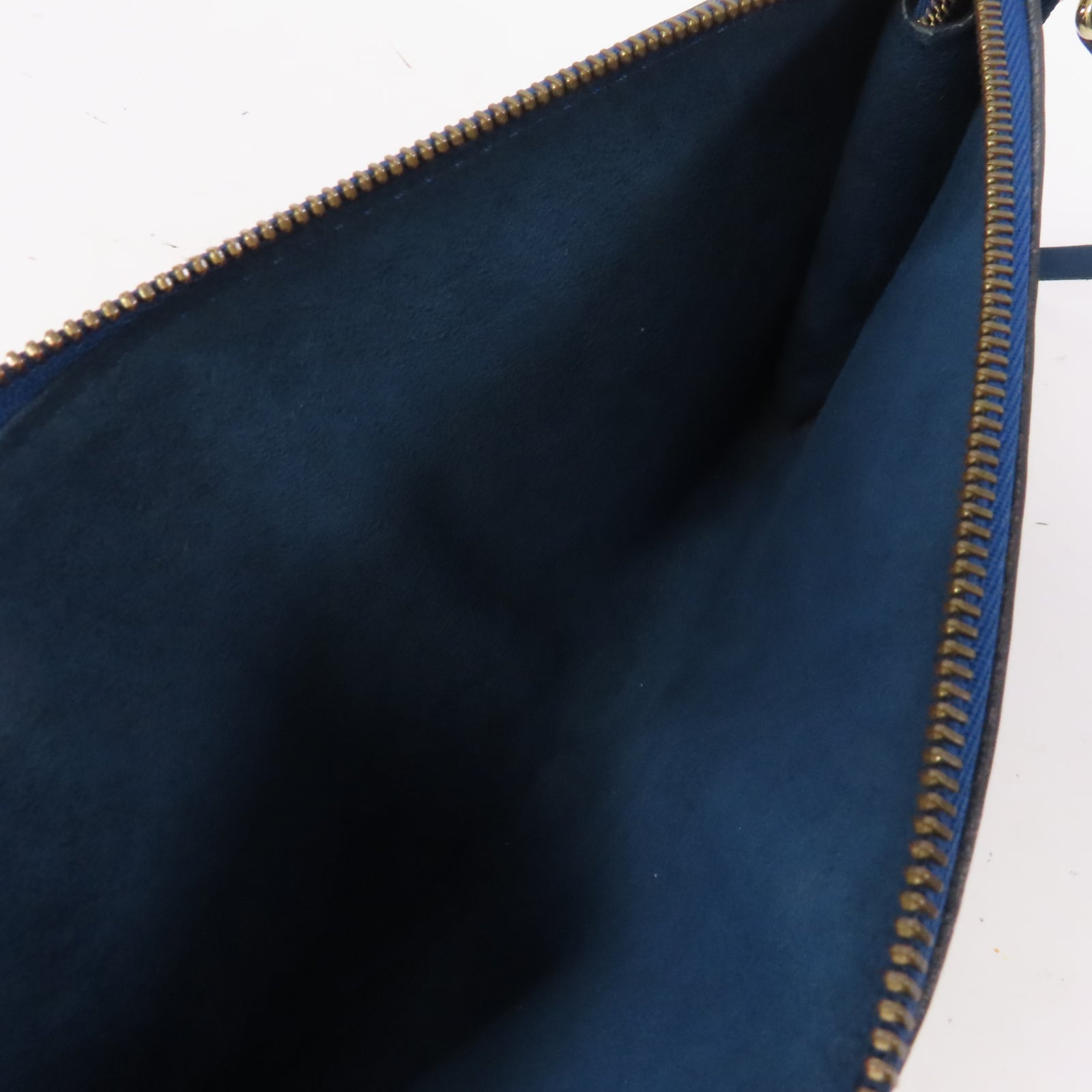 LOUIS VUITTON 【激減優惠】Epi皮革Pochette Accessories金扣手拿包藍色