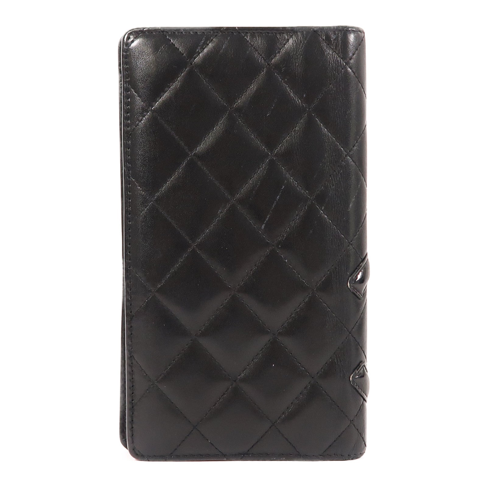 CHANEL 羊皮皮革Cambon Wallet銀扣長錢包