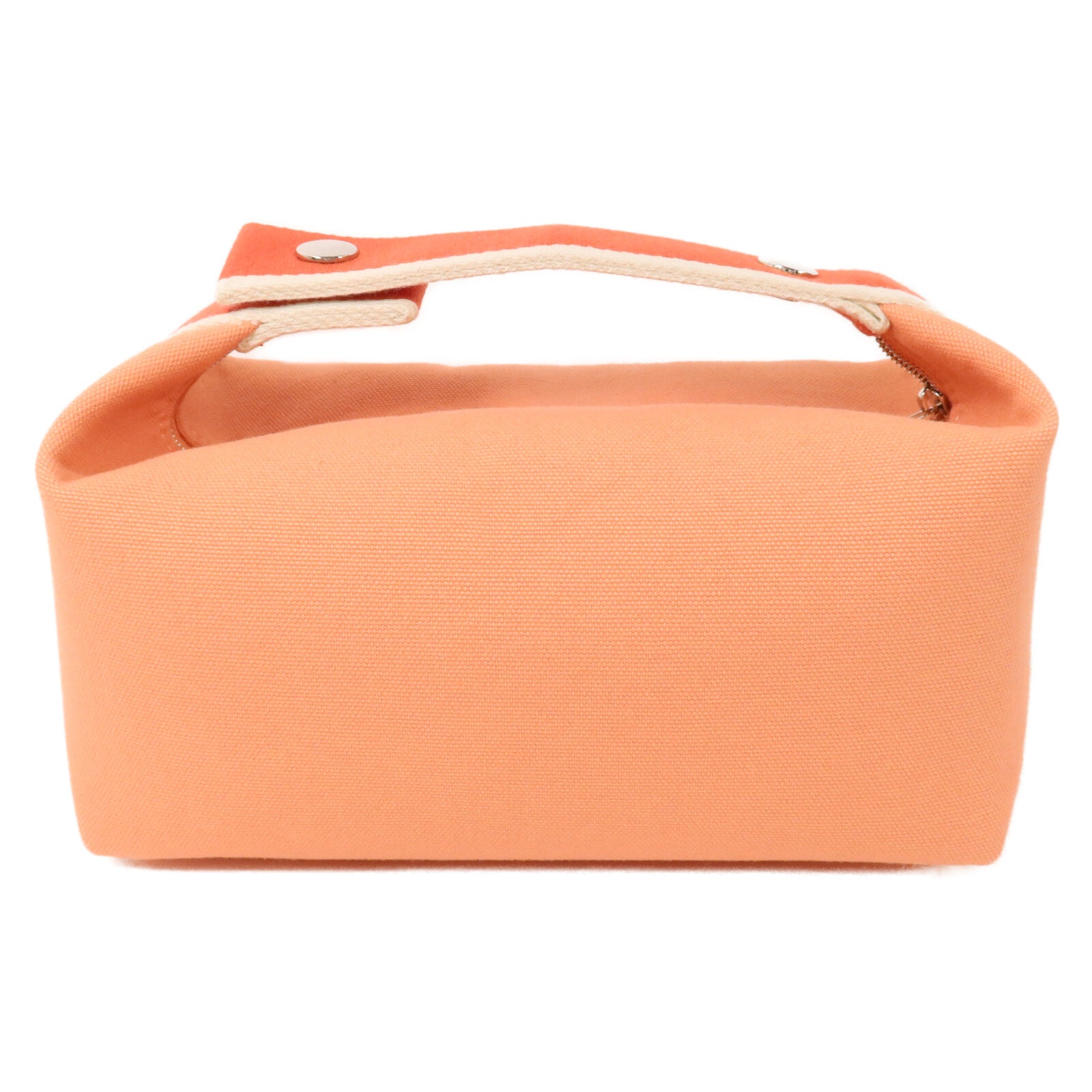 HERMES 帆布Bride a Brac PM手挽袋Goyave/White