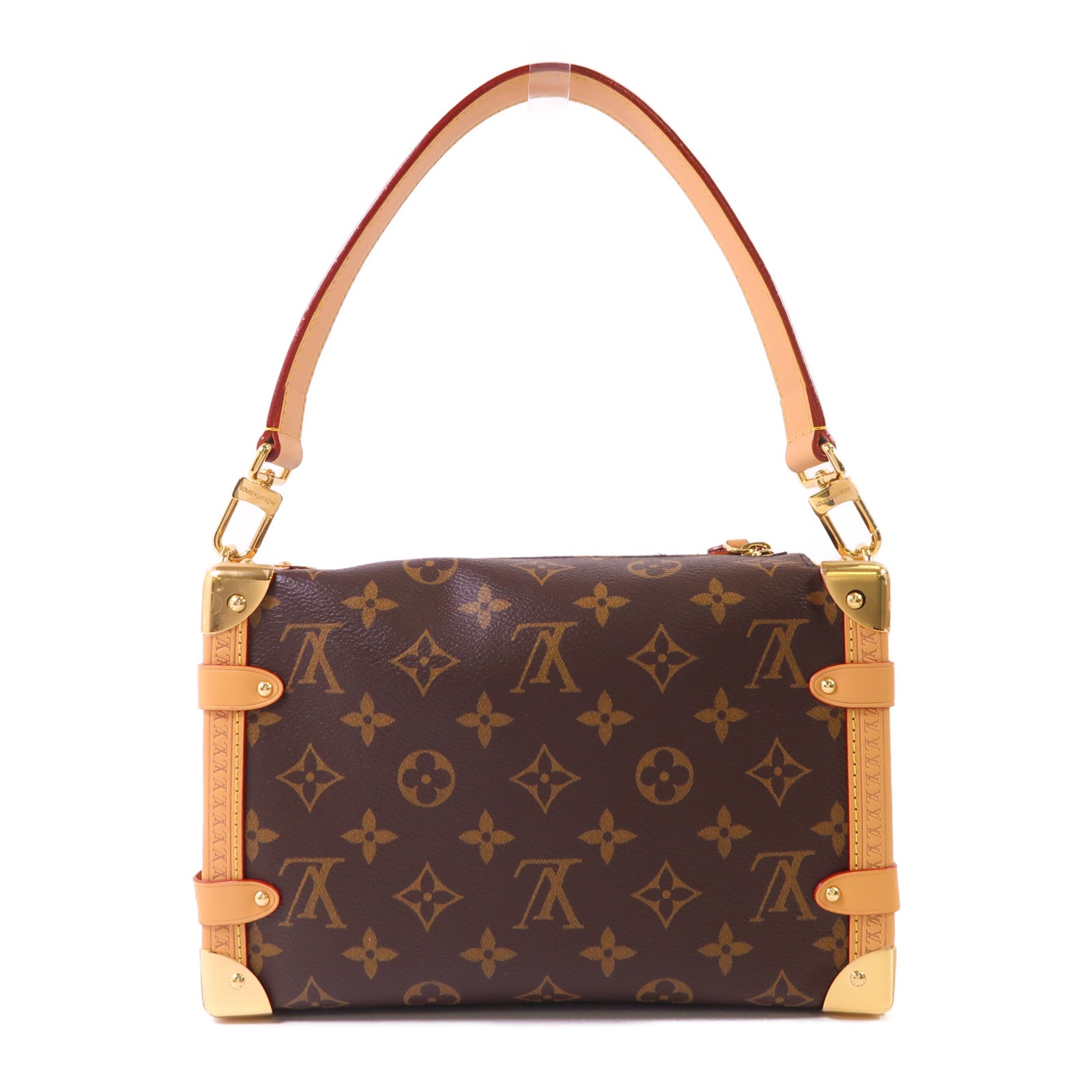 LOUIS VUITTON Monogram Side Trunk MM金扣手挽肩背兩用袋