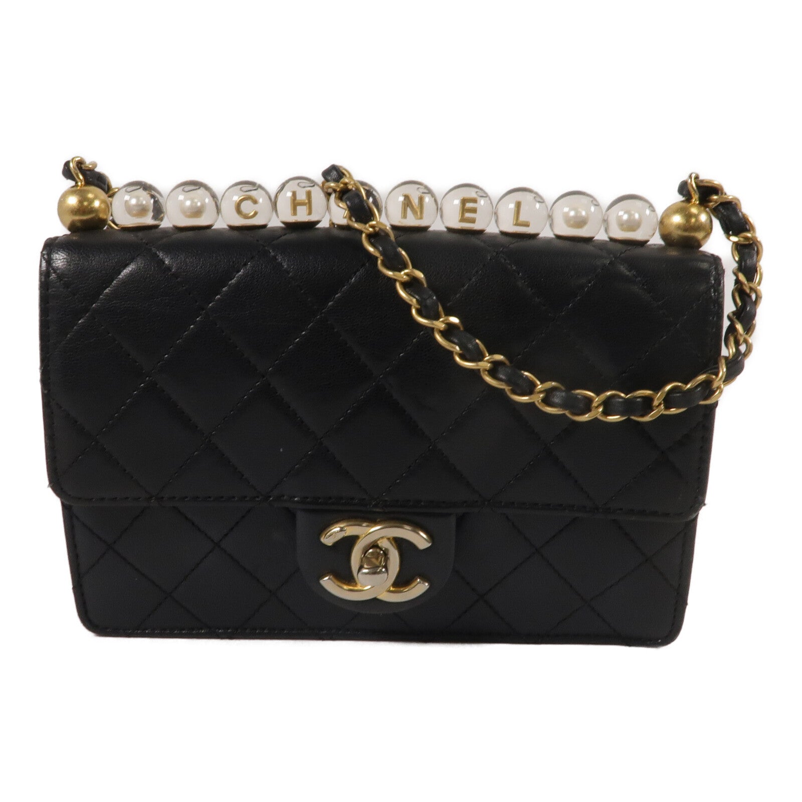 CHANEL 羊皮皮革Chain Shoulder鏈帶肩背袋