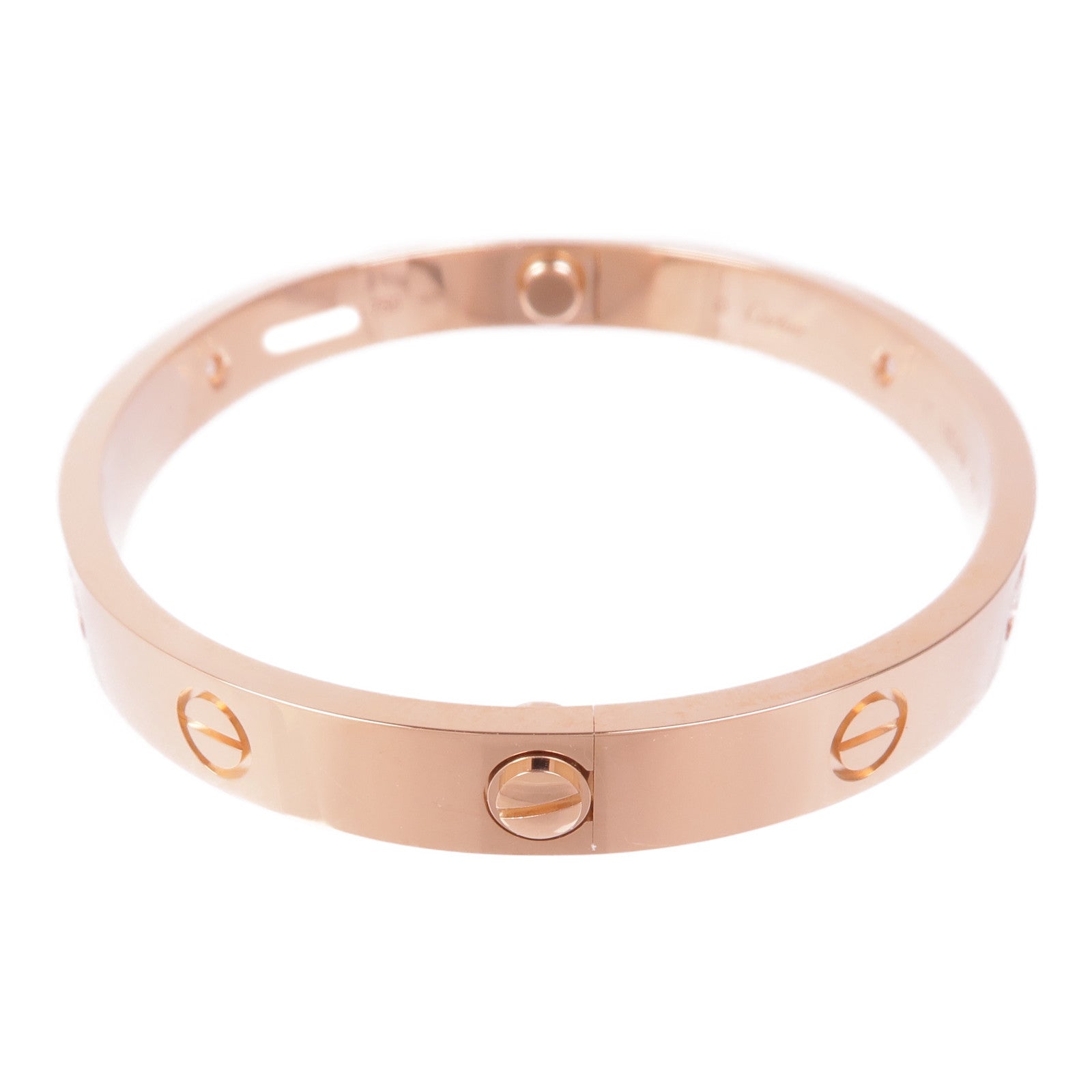 CARTIER 18K玫瑰金Love Bracelet 4P Diamond鑽石手鐲Cartier#17